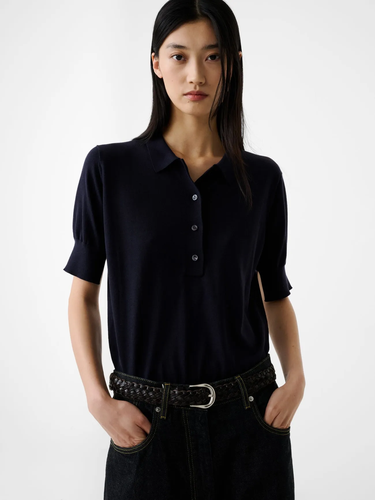 Tolsa Knit In Dark Navy sold by Studio Nicholson