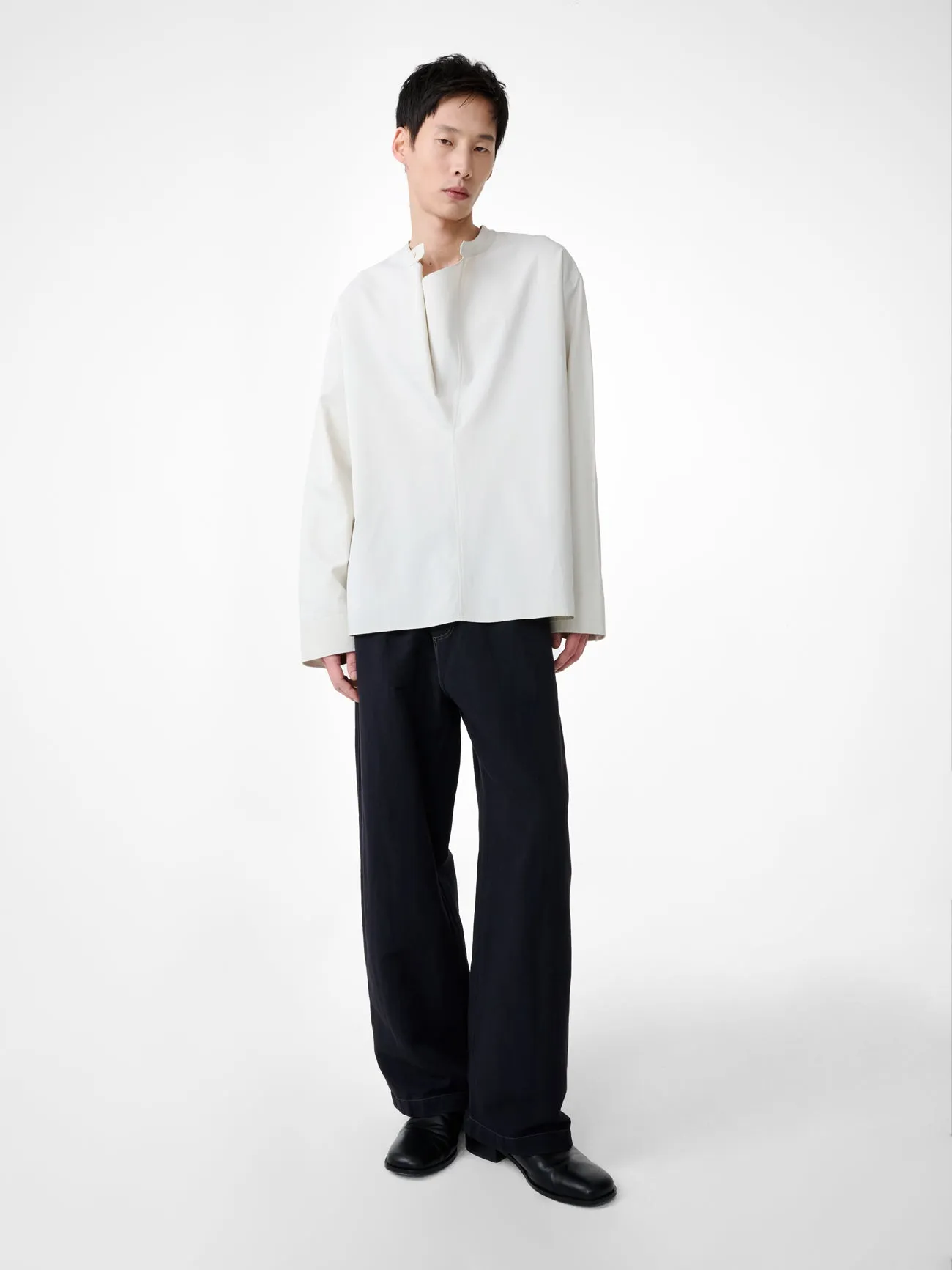 Solis Shirt in Bone sold by Studio Nicholson product image thumbnail 5