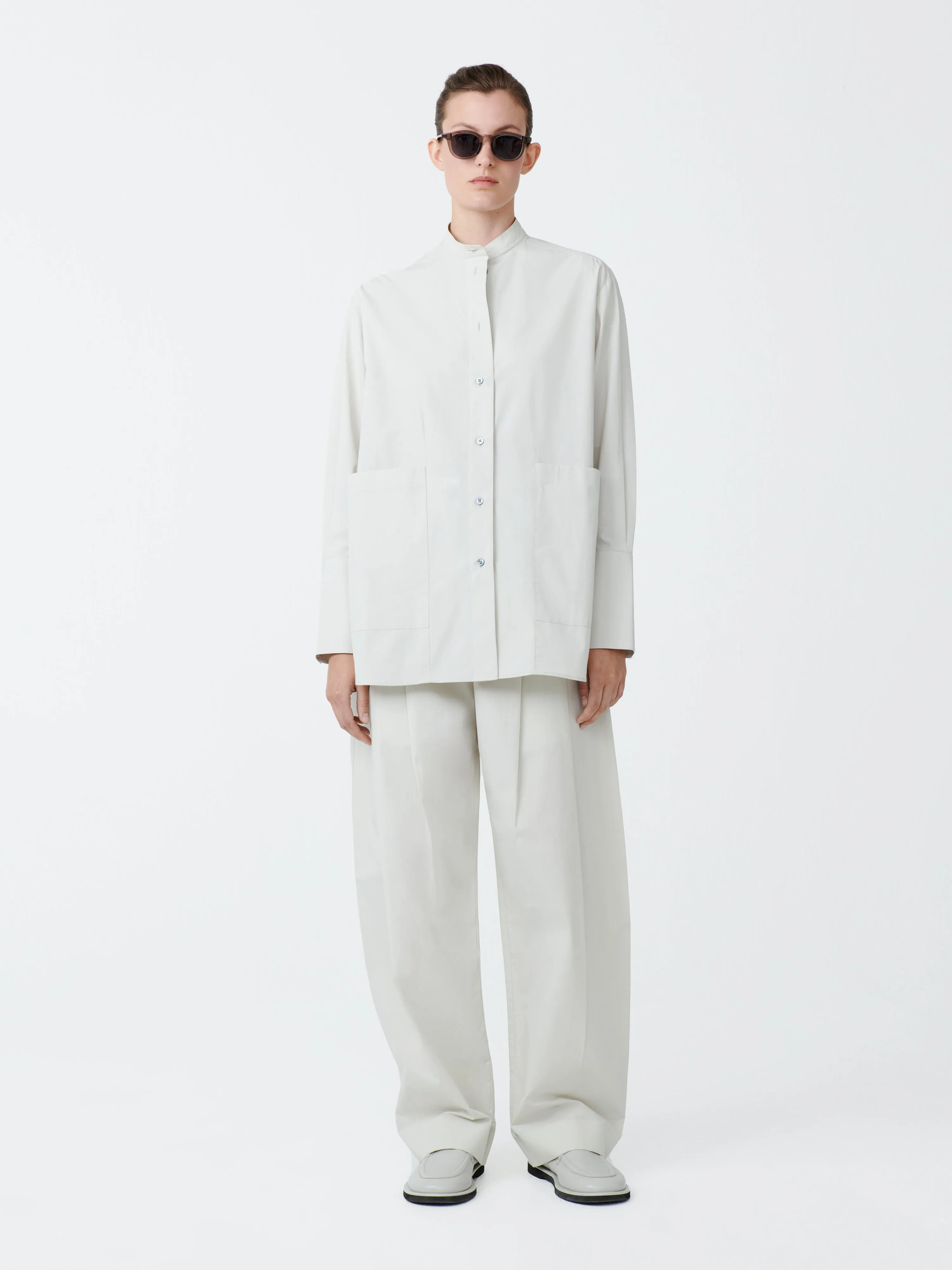 Acuna Cotton Pant in Ice sold by Studio Nicholson
