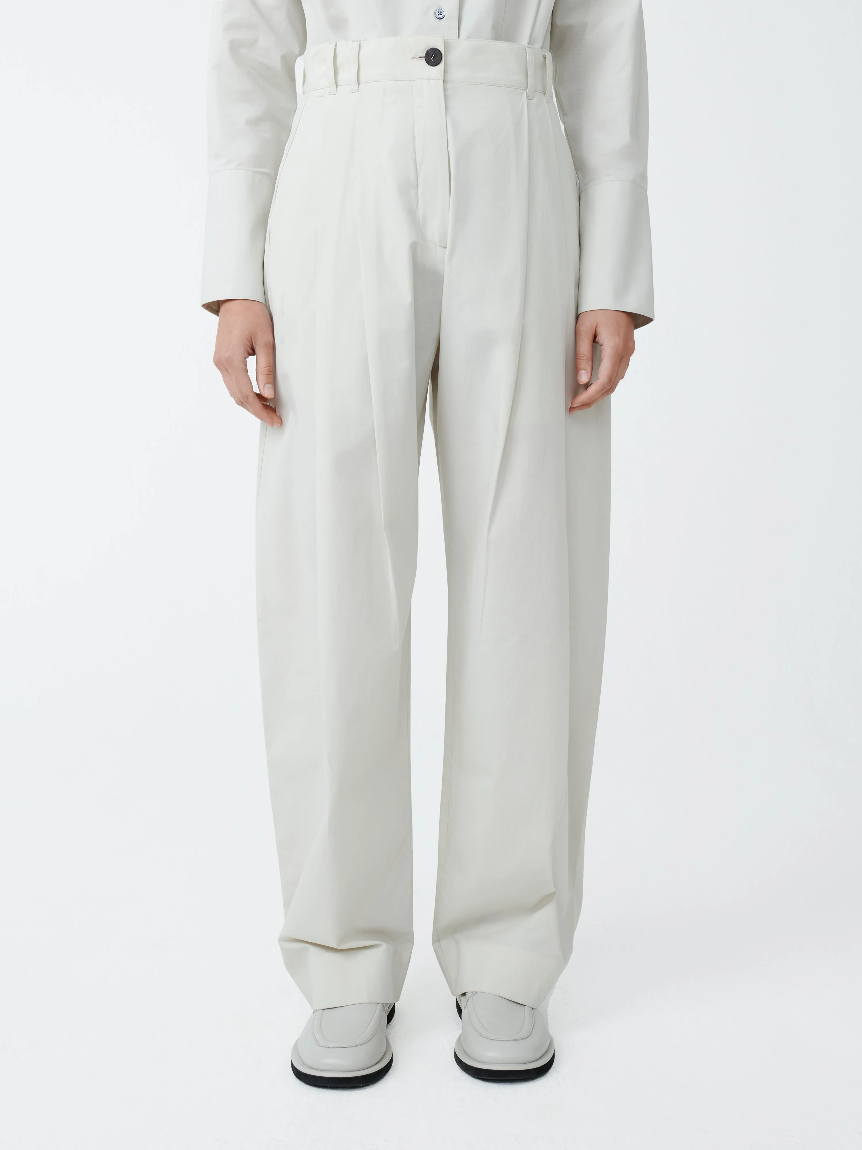 Acuna Cotton Pant in Ice sold by Studio Nicholson product image thumbnail 5