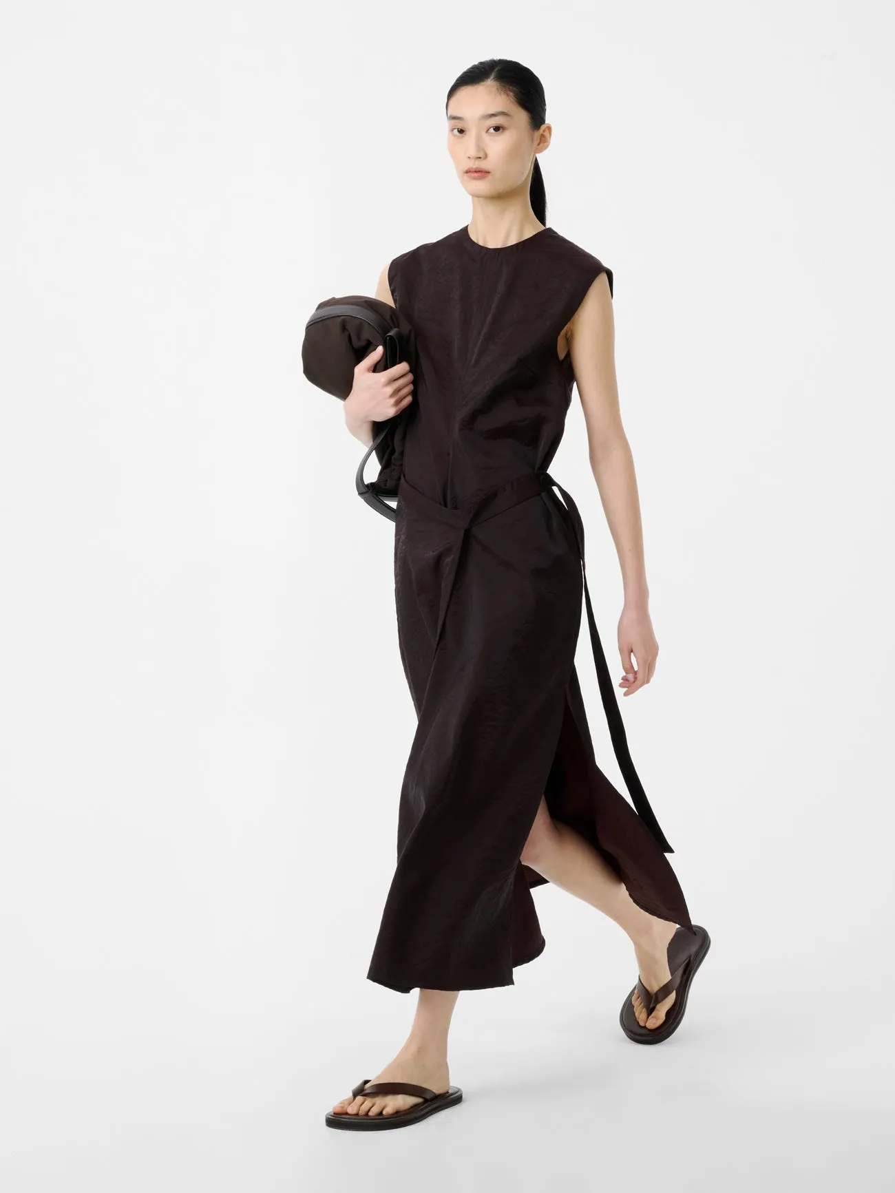 Verve Dress in Cocoa sold by Studio Nicholson