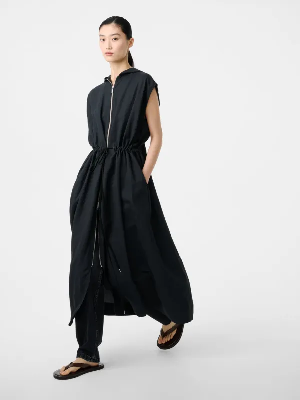 Maturin Dress in Black Grape made by Studio Nicholson