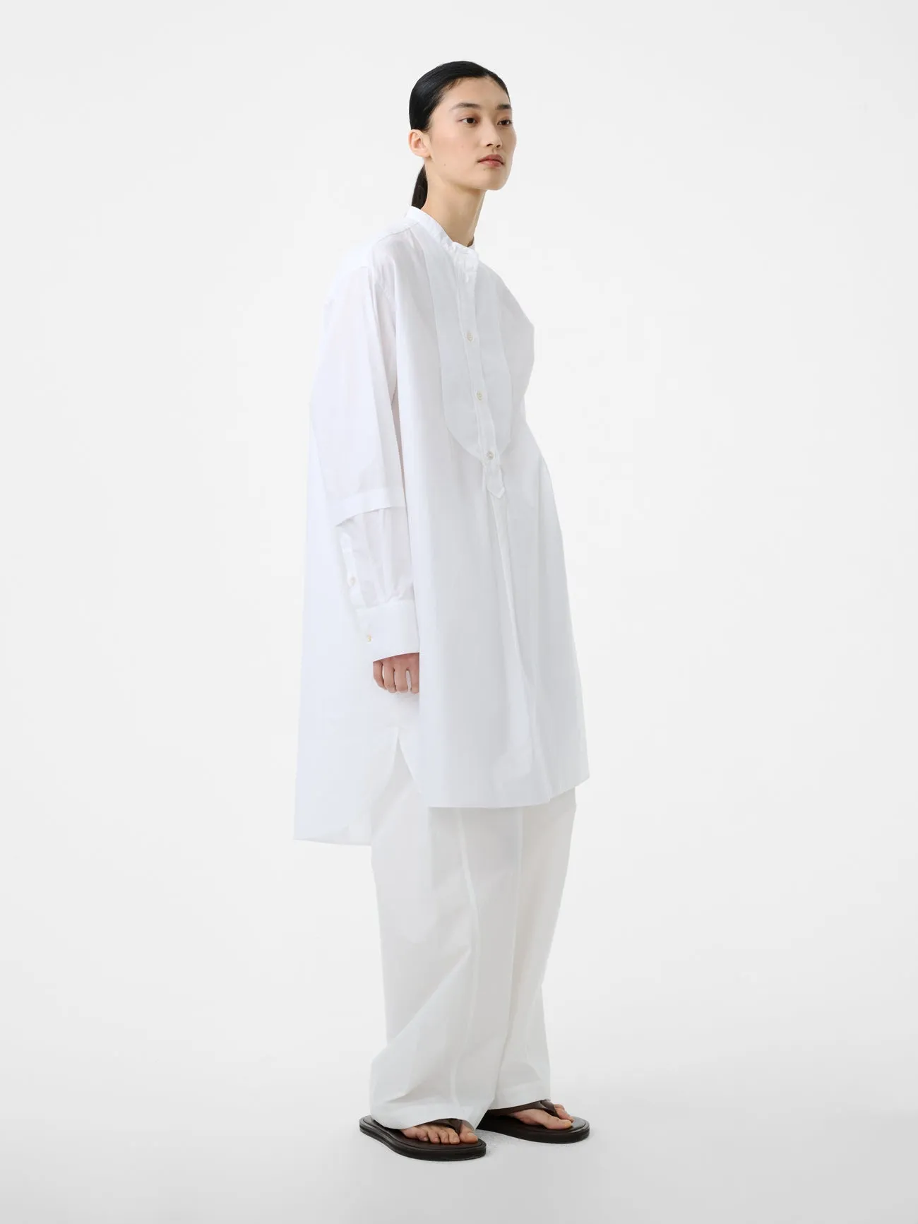Lalon Dress in White sold by Studio Nicholson