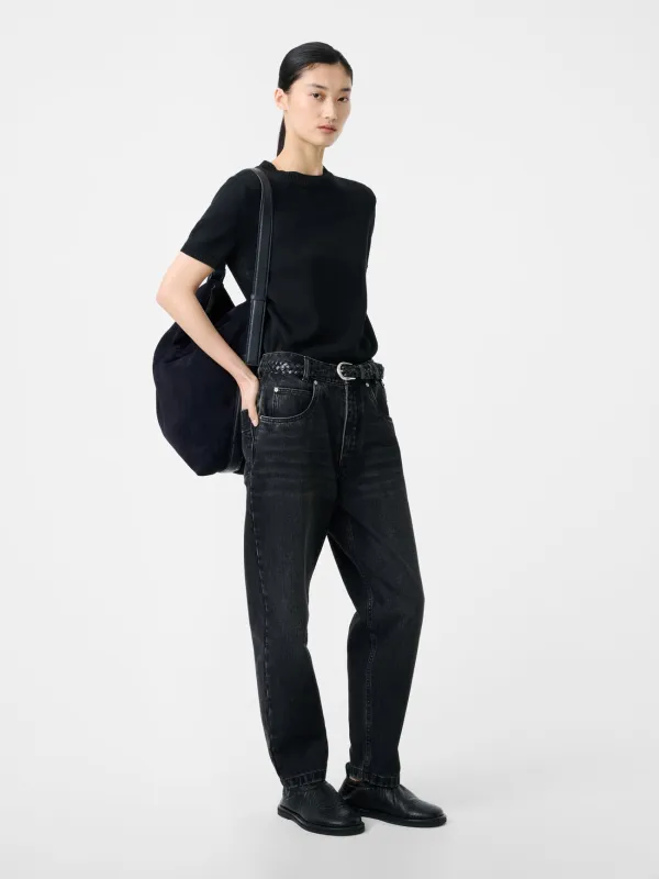 Jura Denim Pant in Washed Black made by Studio Nicholson