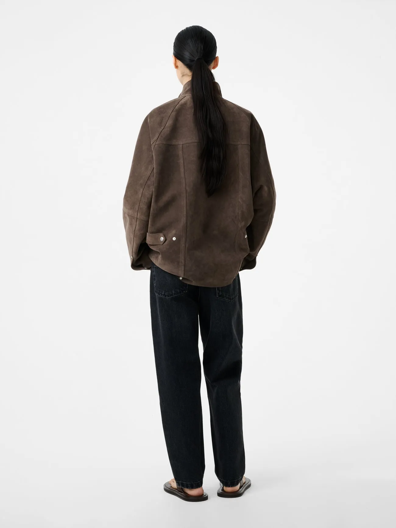 Women's Dash Suede Jacket in Grey sold by Studio Nicholson product image thumbnail 5