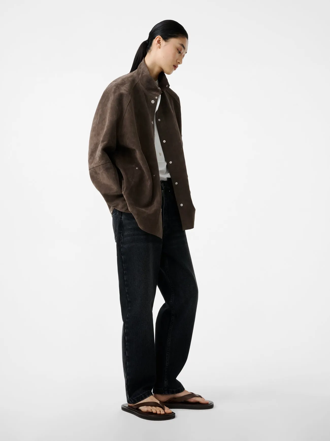 Women's Dash Suede Jacket in Grey sold by Studio Nicholson product image thumbnail 2