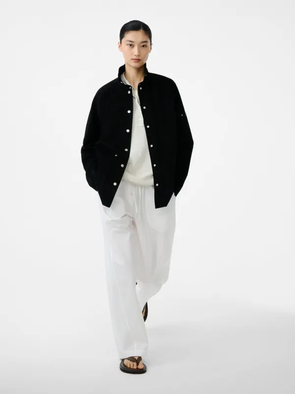 Women's Dash Suede Jacket in Black made by Studio Nicholson