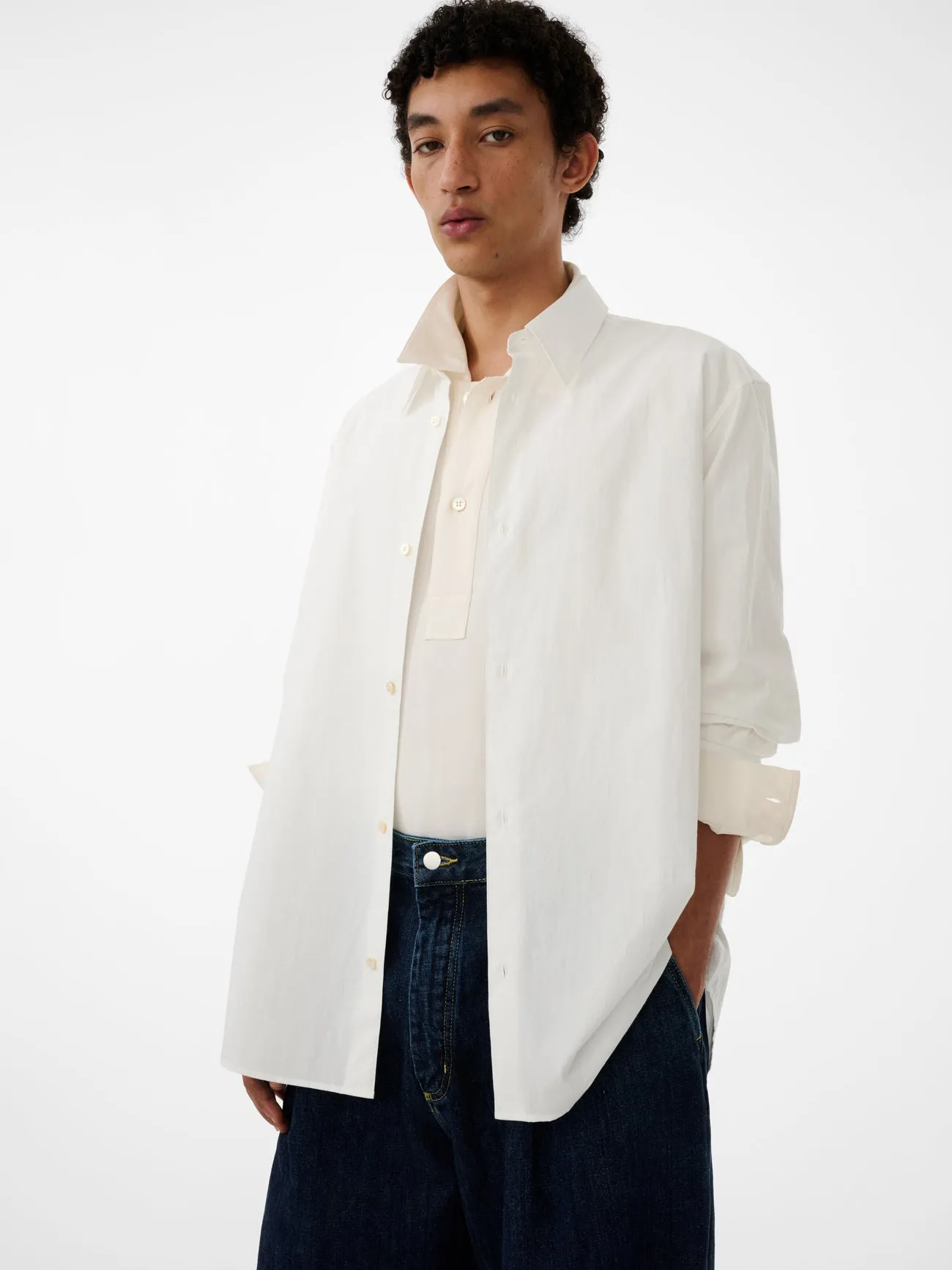 View Shirt in Optic White sold by Studio Nicholson product image thumbnail 2