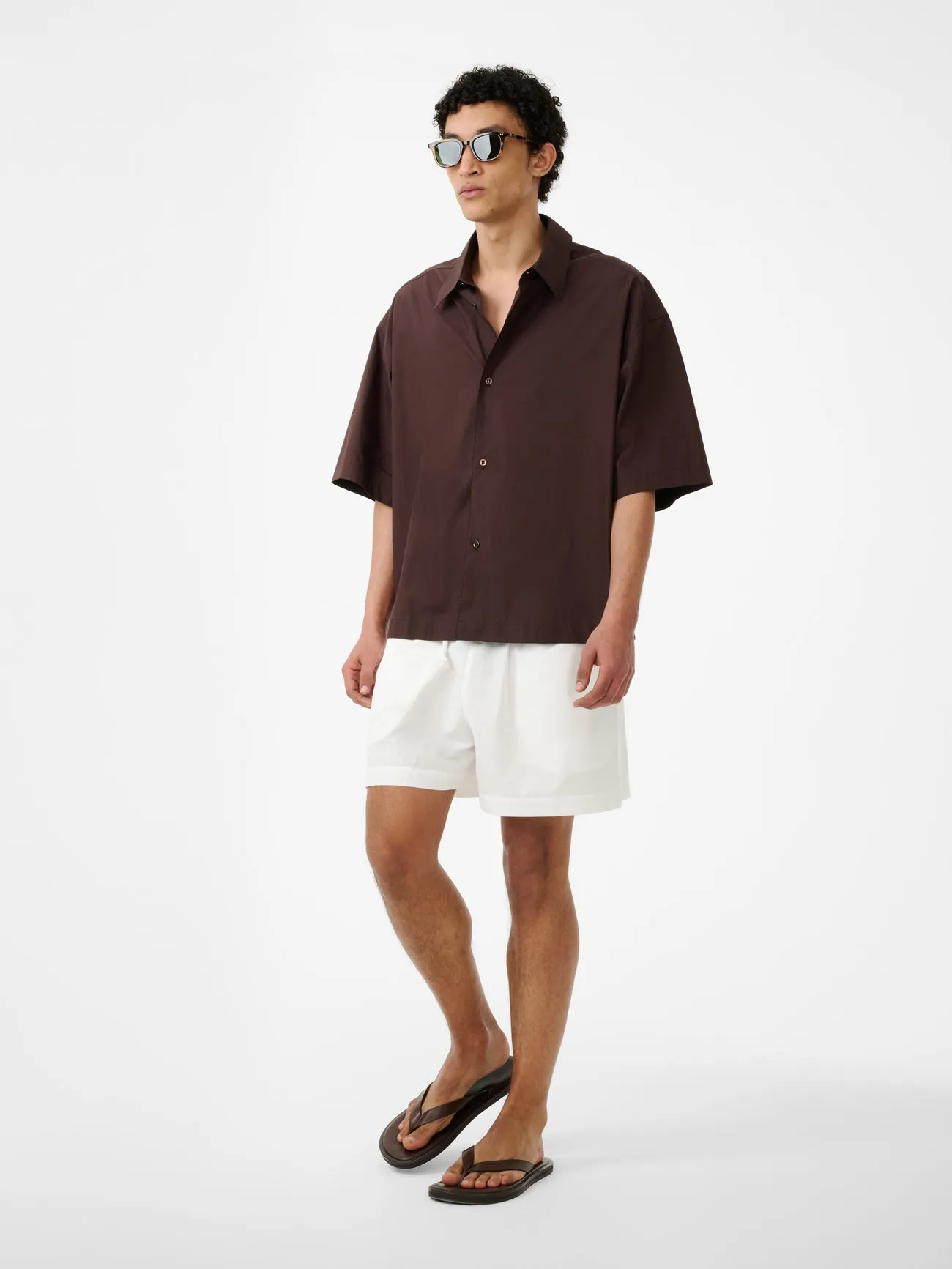 Sanko Shirt in Cocoa sold by Studio Nicholson product image thumbnail 2