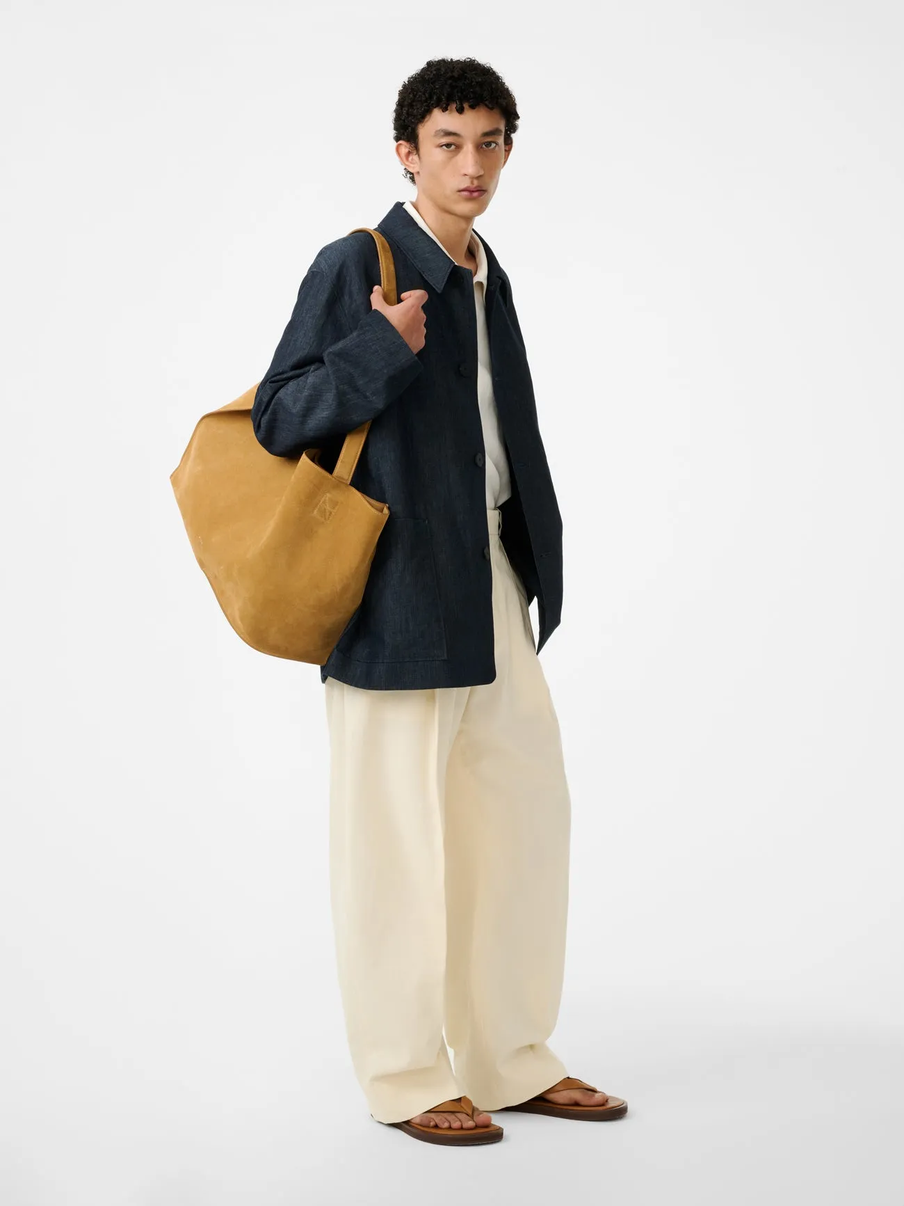 Pull Pant in Antique White sold by Studio Nicholson