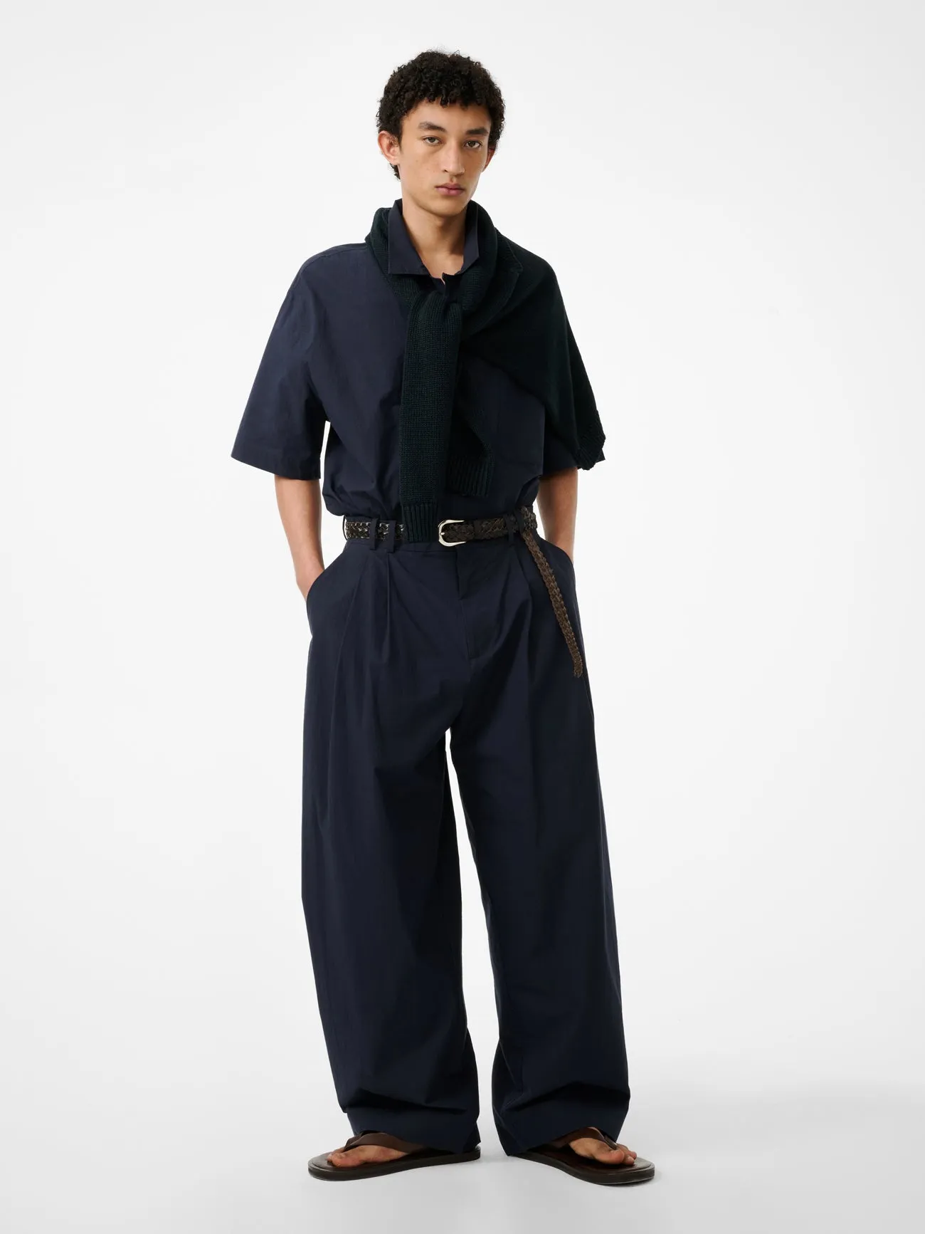 Line Pant in Ink sold by Studio Nicholson product image thumbnail 3