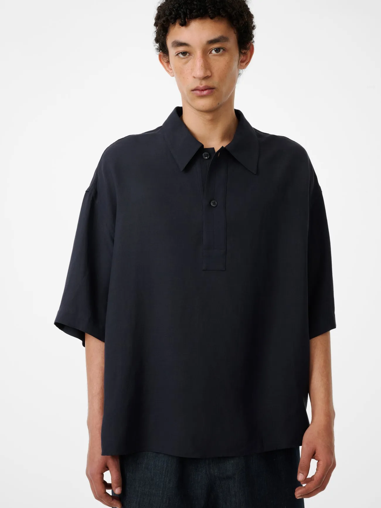 Lemmer Shirt in Darkest Navy sold by Studio Nicholson product image thumbnail 2