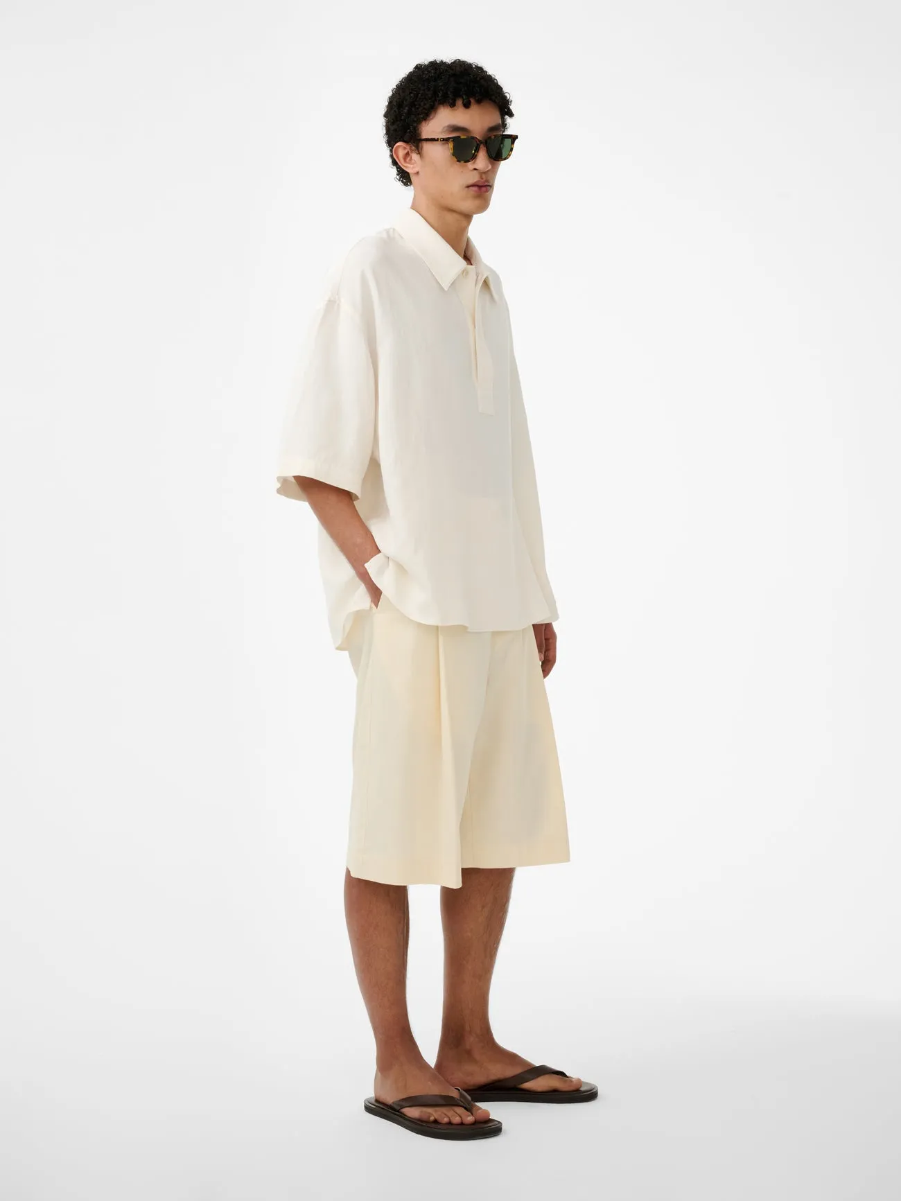 Lemmer Shirt in Chalk sold by Studio Nicholson product image thumbnail 3