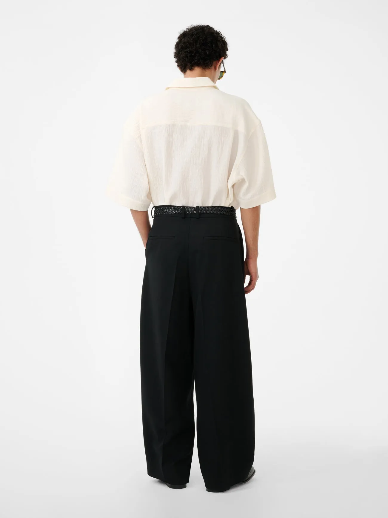Sanko Matelasse Shirt in Milk sold by Studio Nicholson product image thumbnail 4