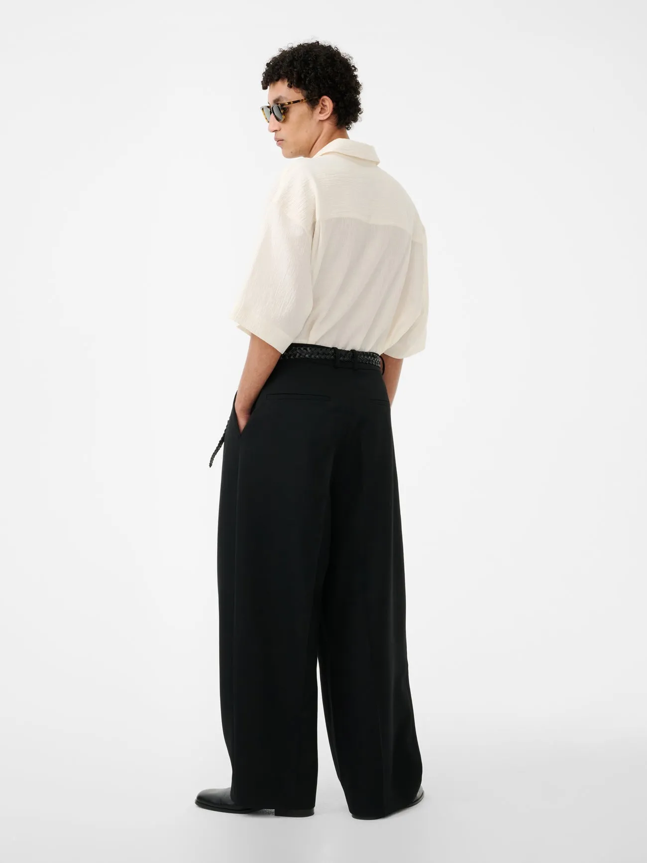 Sanko Matelasse Shirt in Milk sold by Studio Nicholson product image thumbnail 5