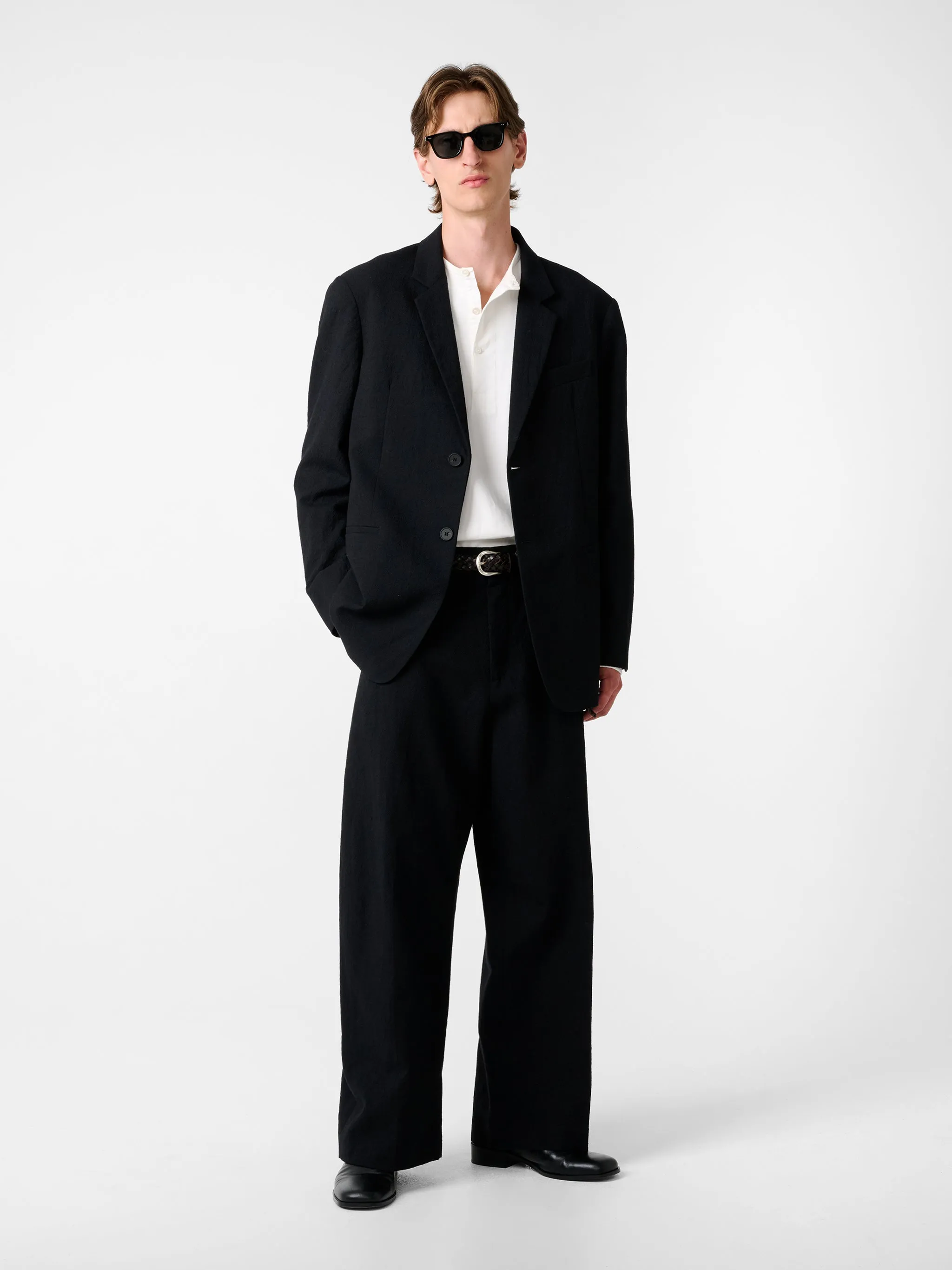 Roversi Wool Jacket in Black sold by Studio Nicholson product image thumbnail 3