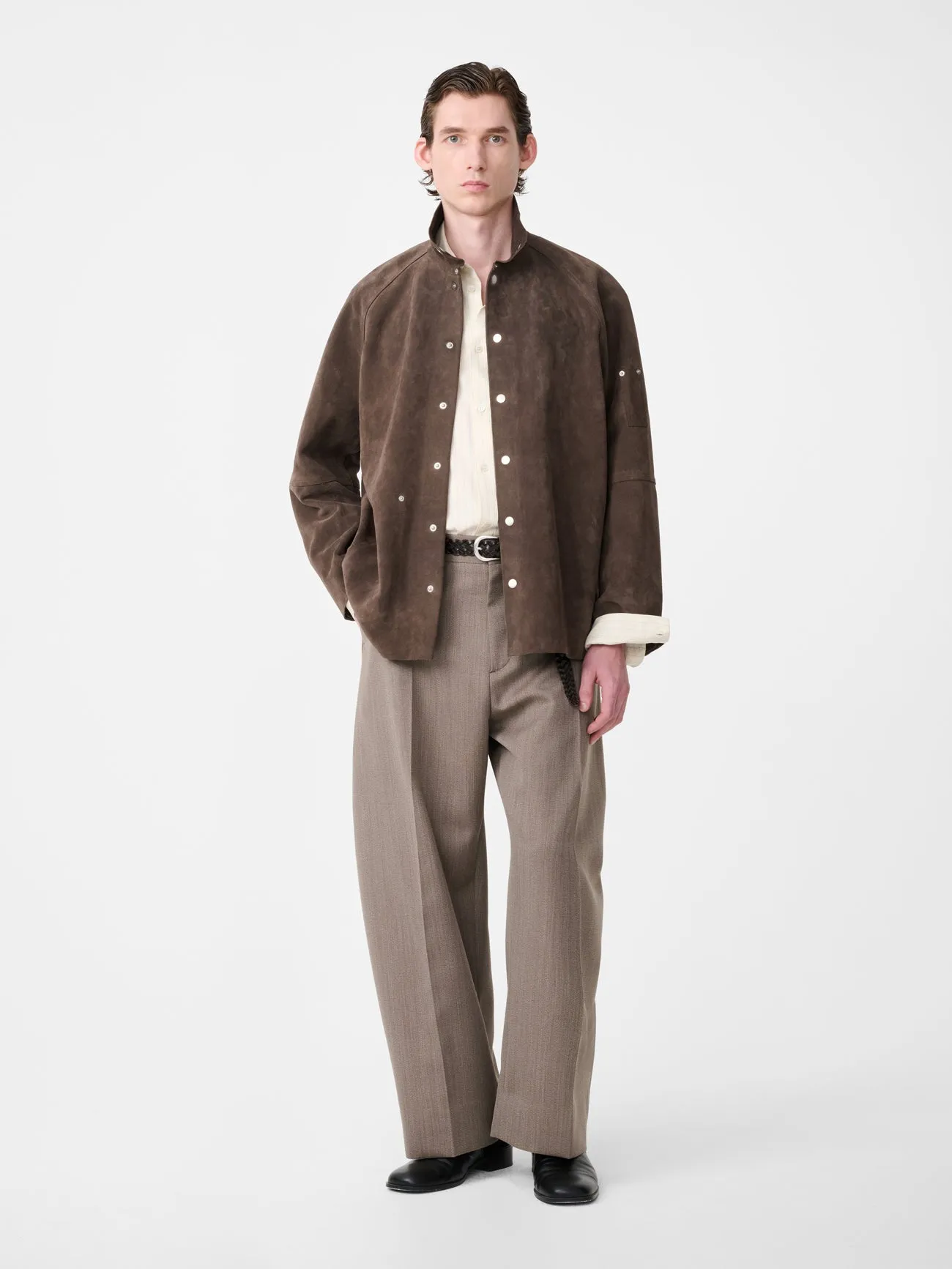 Men's Dash Suede Jacket in Grey sold by Studio Nicholson product image thumbnail 3