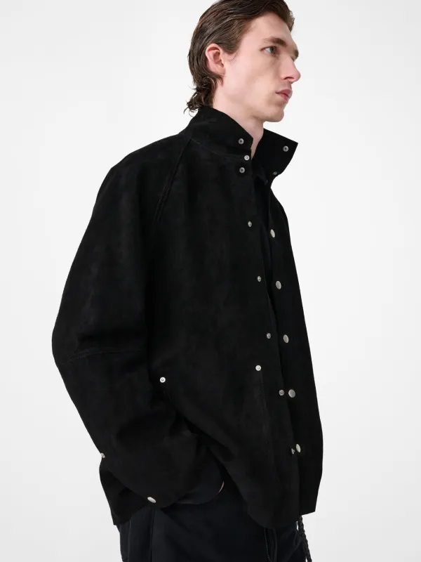 Men's Dash Suede Jacket in Black made by Studio Nicholson