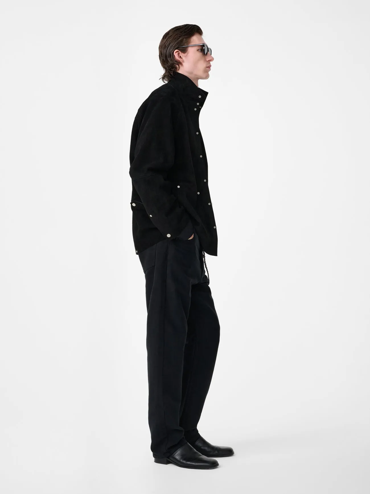Men's Dash Suede Jacket in Black sold by Studio Nicholson product image thumbnail 3