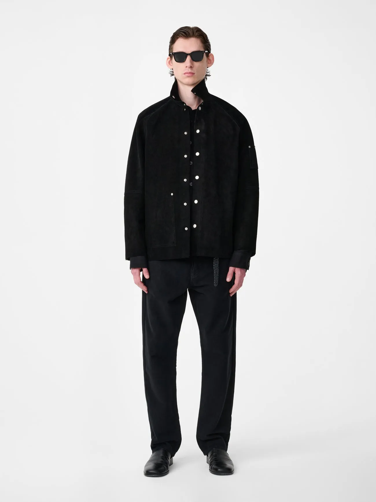 Men's Dash Suede Jacket in Black sold by Studio Nicholson product image thumbnail 5