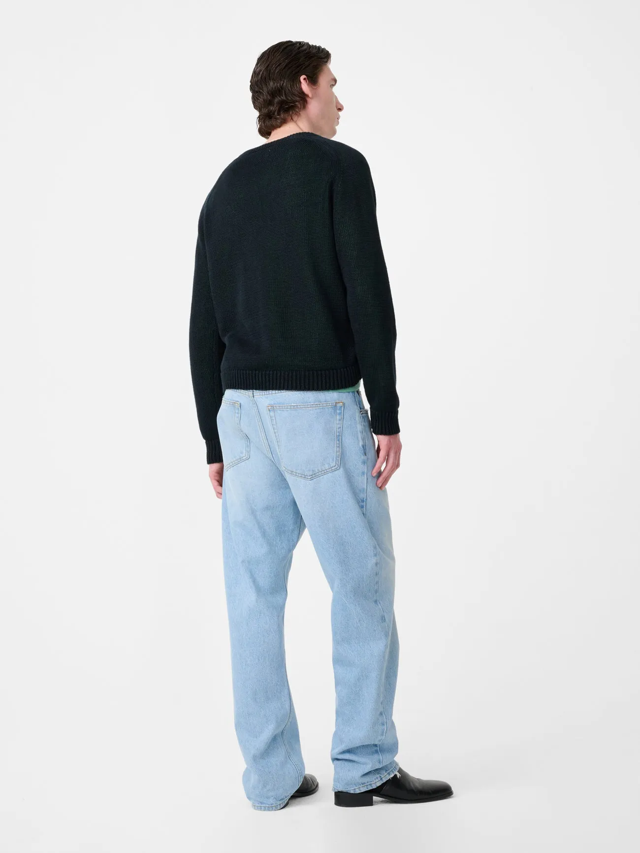 Riso Denim Pant in Bleached Wash sold by Studio Nicholson product image thumbnail 4