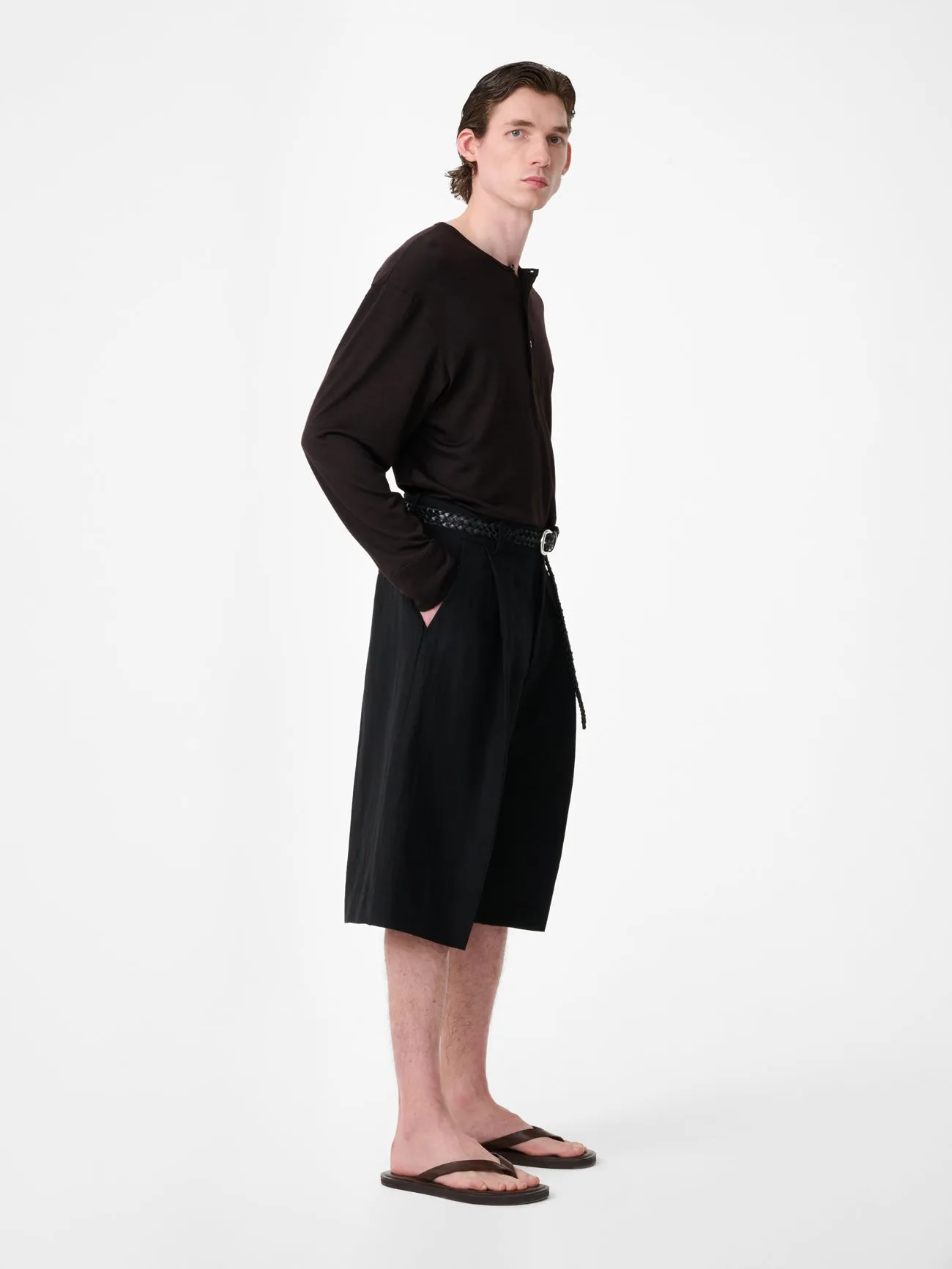 Kuyto Jersey in Black Grape sold by Studio Nicholson product image thumbnail 3