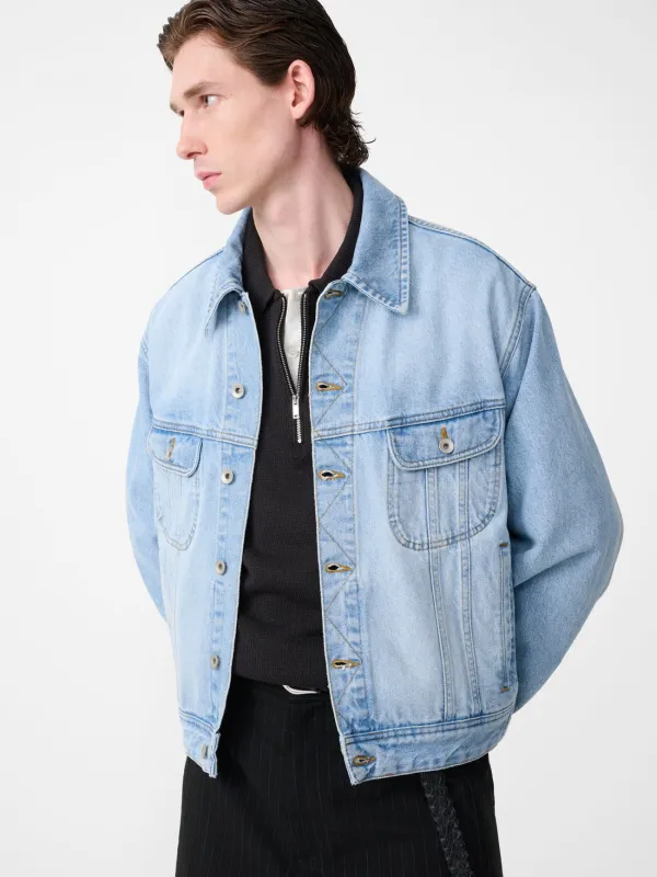 Derby Denim Jacket in Bleached Wash made by Studio Nicholson