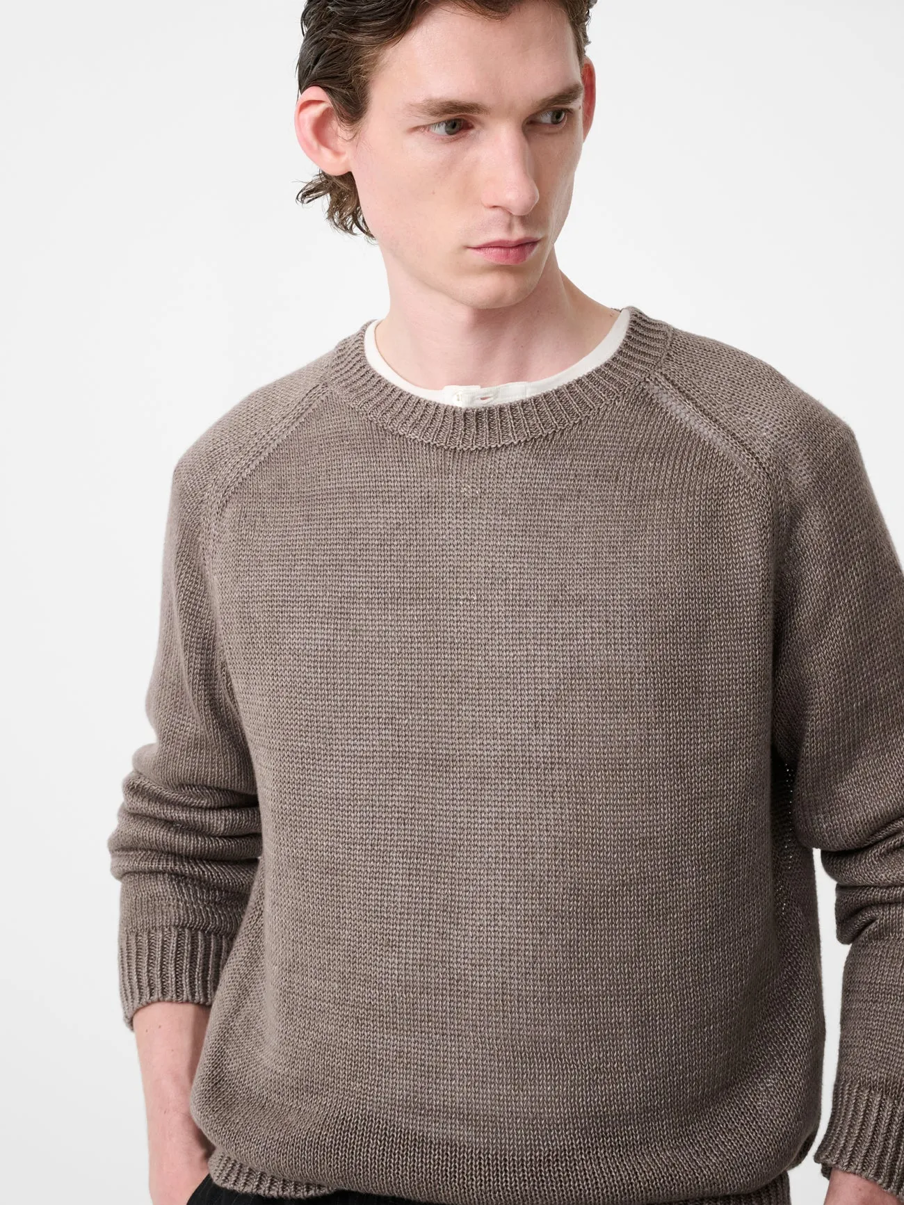 Coste Knit in Flax sold by Studio Nicholson product image thumbnail 5
