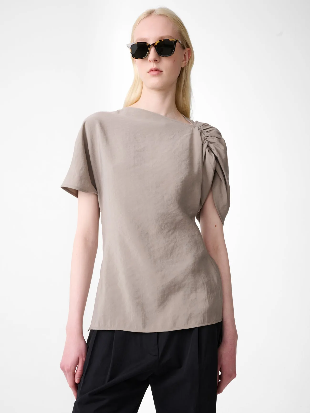 Carpi Top in Taupe sold by Studio Nicholson product image thumbnail 2