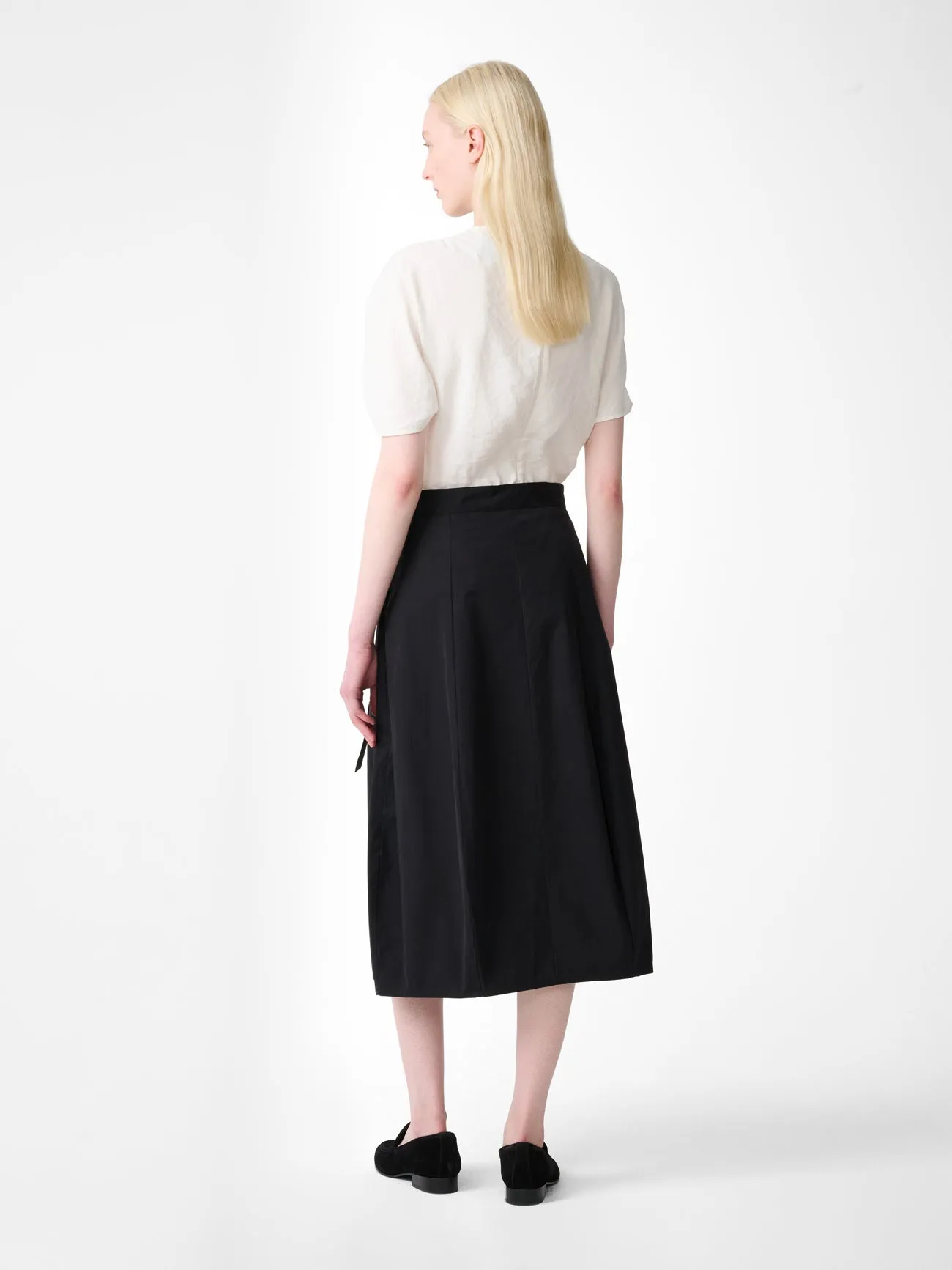 Orcha Cotton Skirt in Black sold by Studio Nicholson product image thumbnail 4