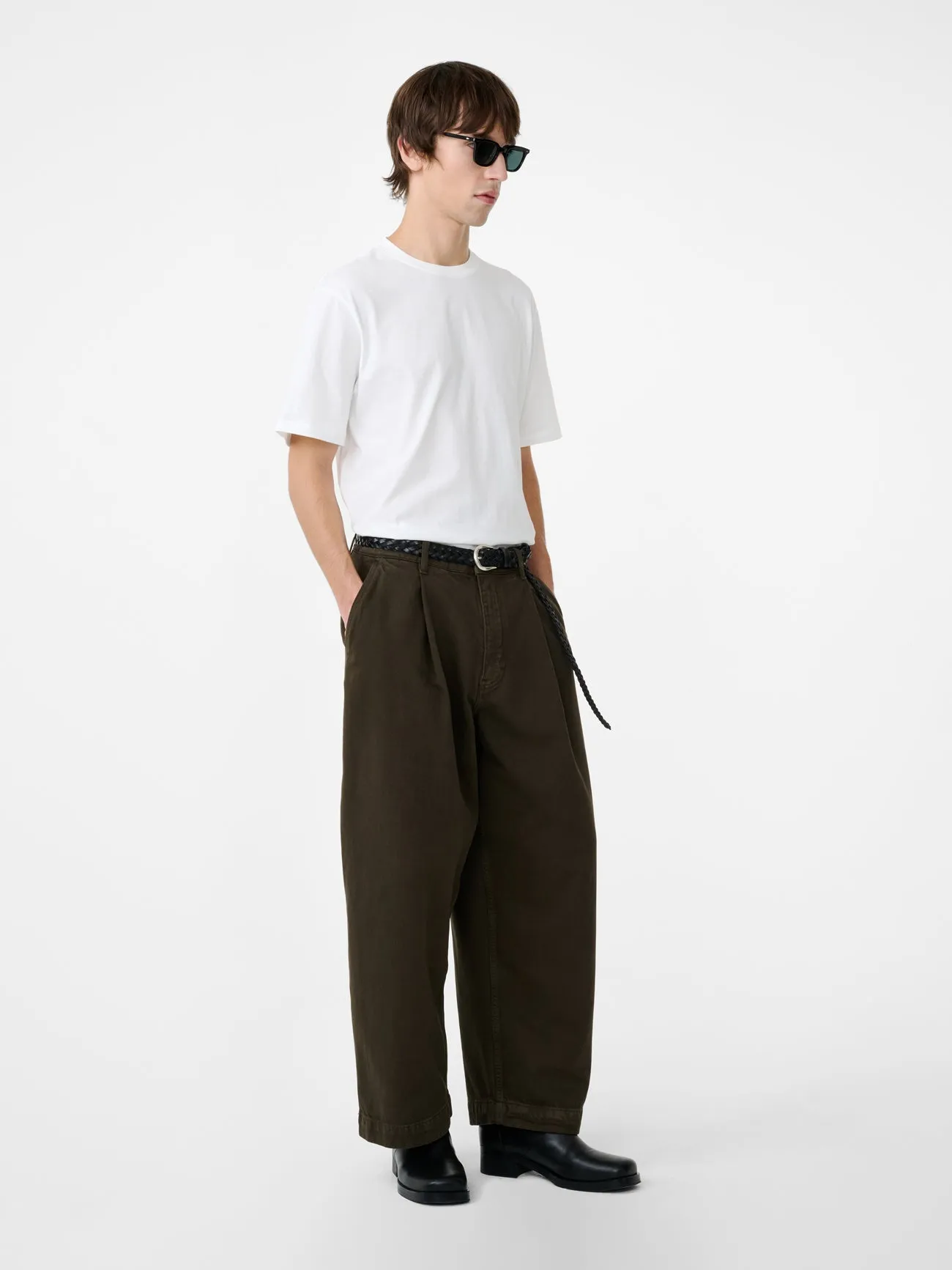 Bridges Denim Pant in Peat sold by Studio Nicholson product image thumbnail 3
