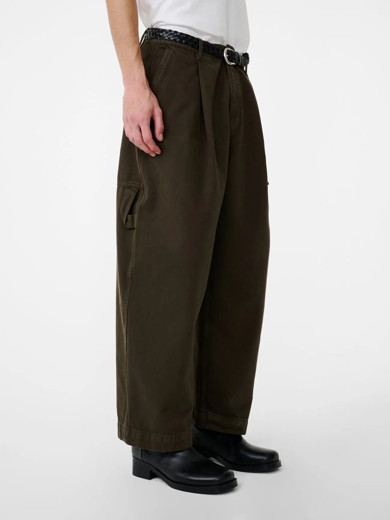 Bridges Denim Pant in Peat sold by Studio Nicholson product image thumbnail 4