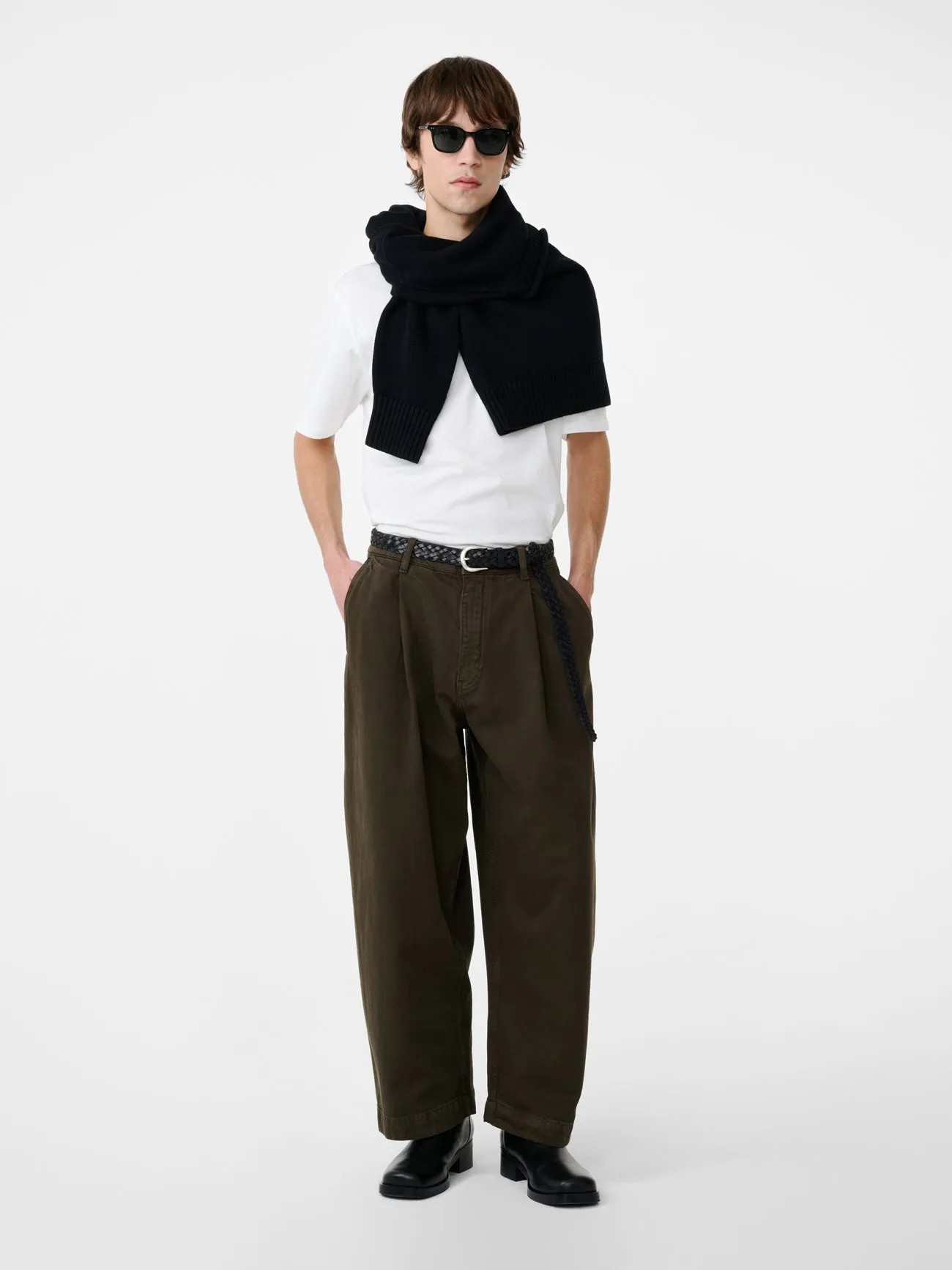 Bridges Denim Pant in Peat sold by Studio Nicholson