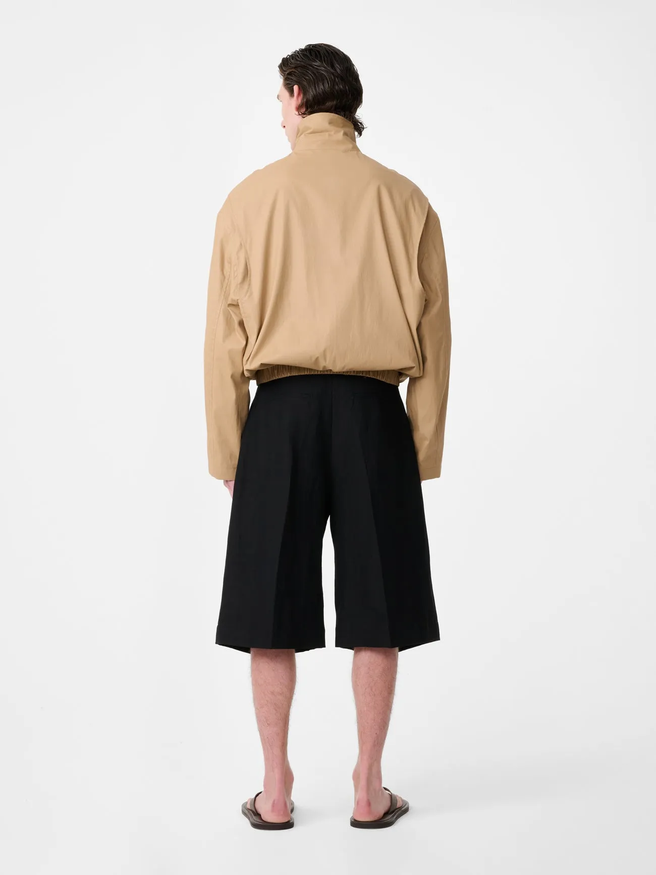 Fowld Linen Short in Black sold by Studio Nicholson product image thumbnail 3