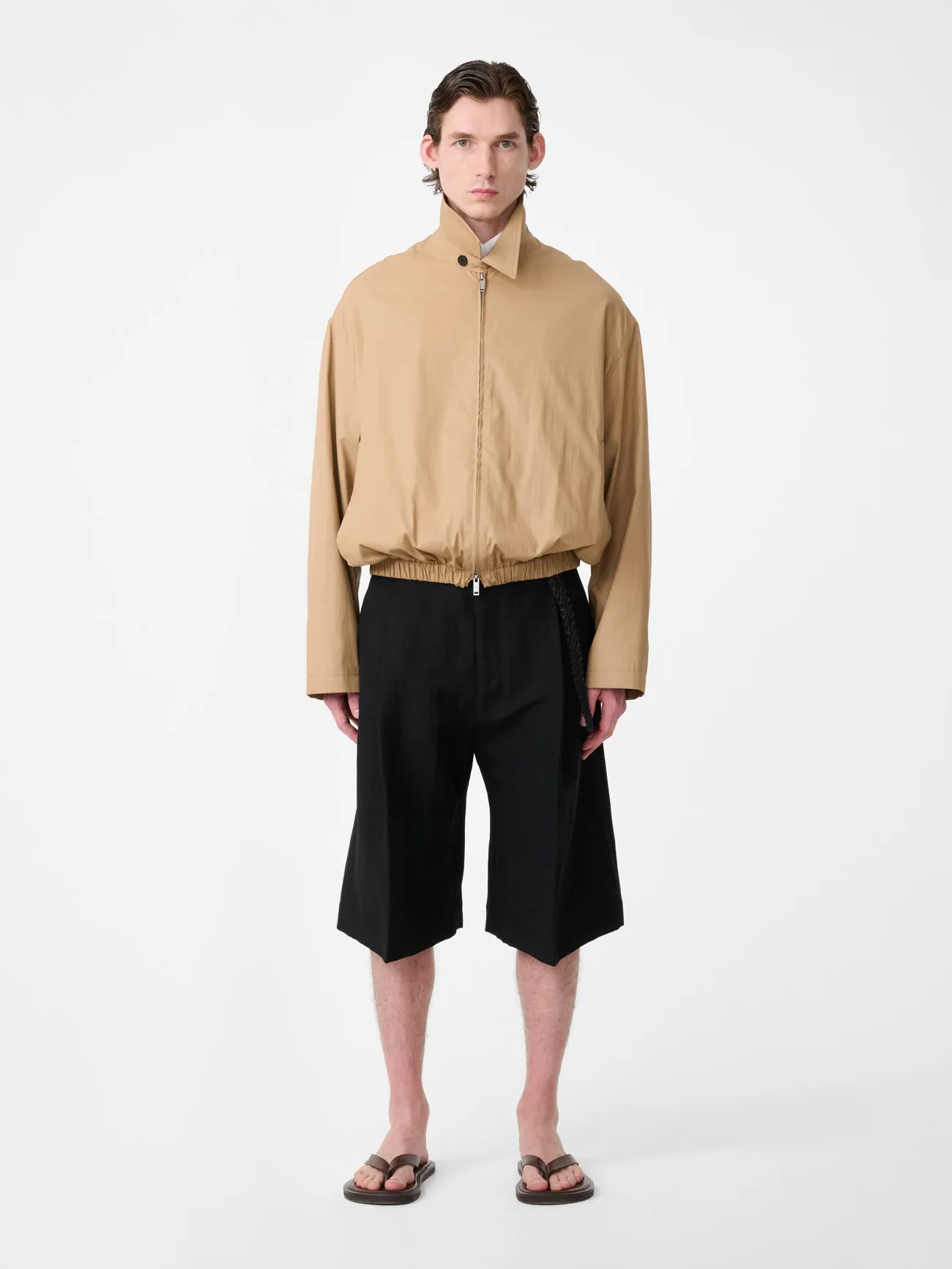 Fowld Linen Short in Black sold by Studio Nicholson product image thumbnail 2