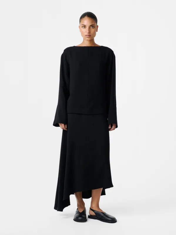 Eorsa Twill Top in Black made by Studio Nicholson