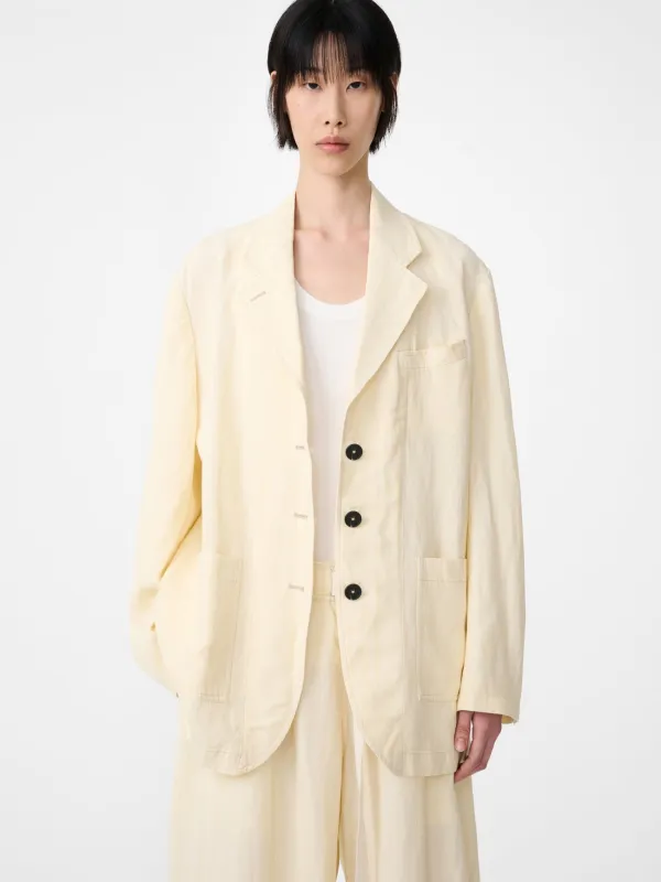 Elkin Blazer in Alabaster made by Studio Nicholson