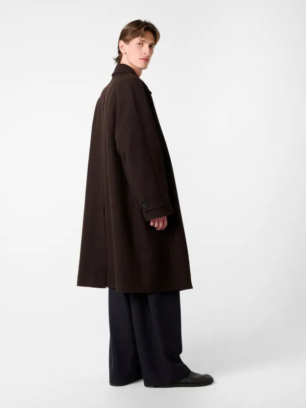 Cabo Wool Coat in Espresso made by Studio Nicholson