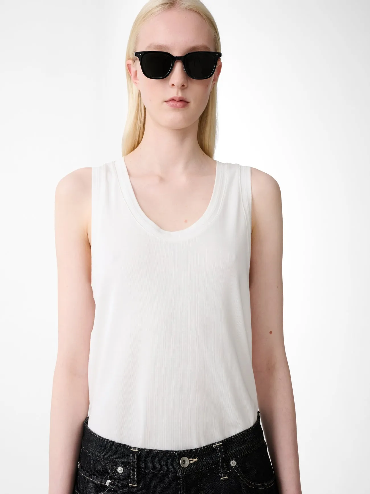 Votan Jersey Top in Panna sold by Studio Nicholson product image thumbnail 2
