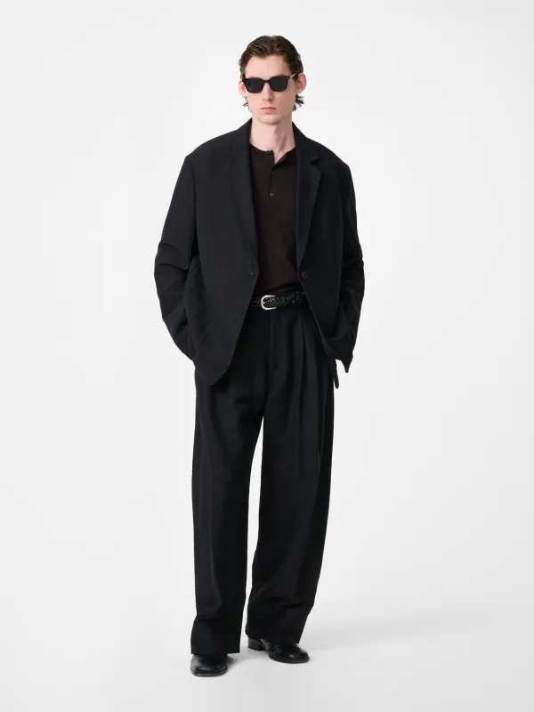 Line Linen Tailored Pant in Black made by Studio Nicholson