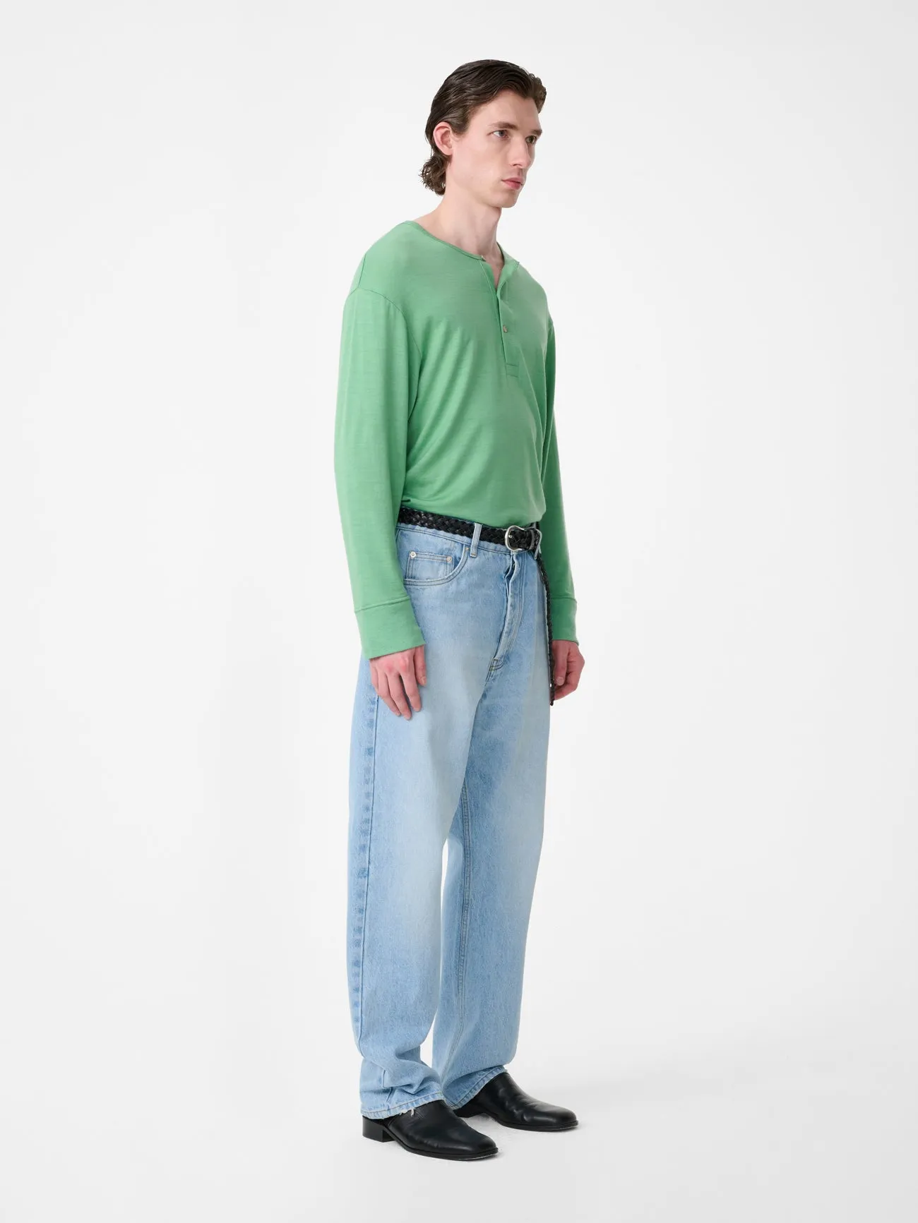 Kuyto Long Sleeve Jersey in Apple sold by Studio Nicholson product image thumbnail 4