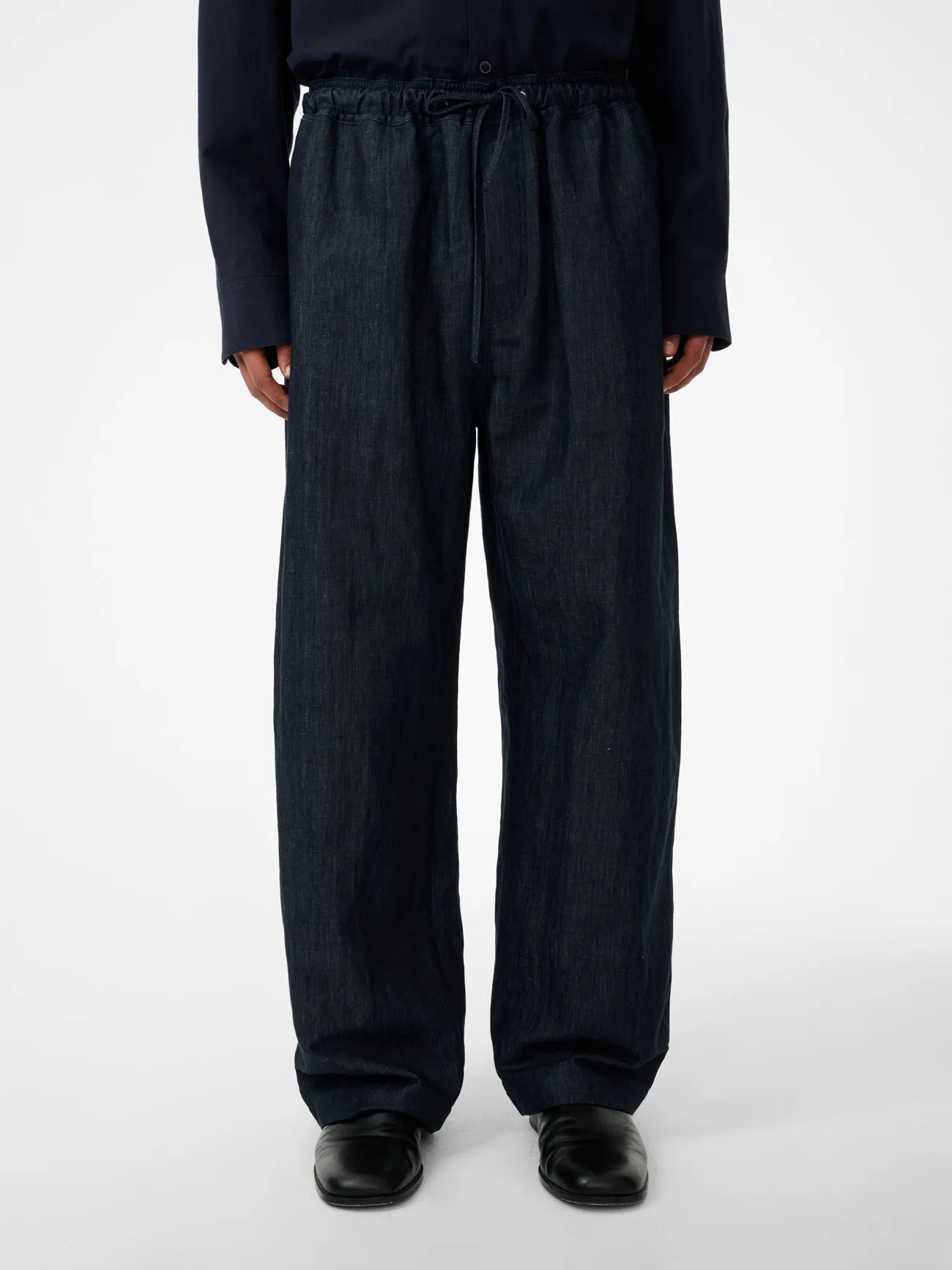 Sonny Cotton Drawstring Pant in Indigo sold by Studio Nicholson product image thumbnail 4