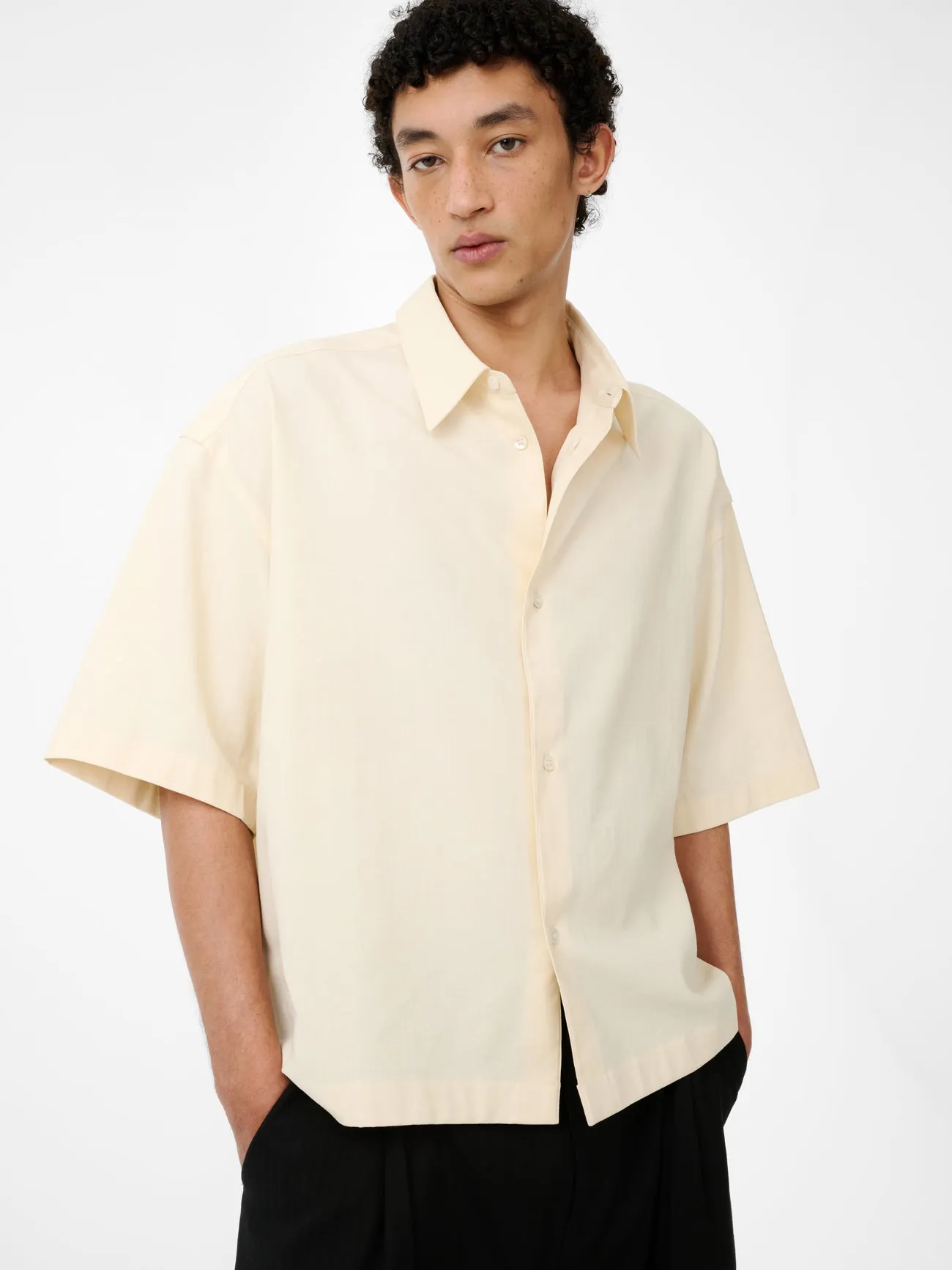 Sanko Short Sleeve Shirt in Antique White sold by Studio Nicholson product image thumbnail 2
