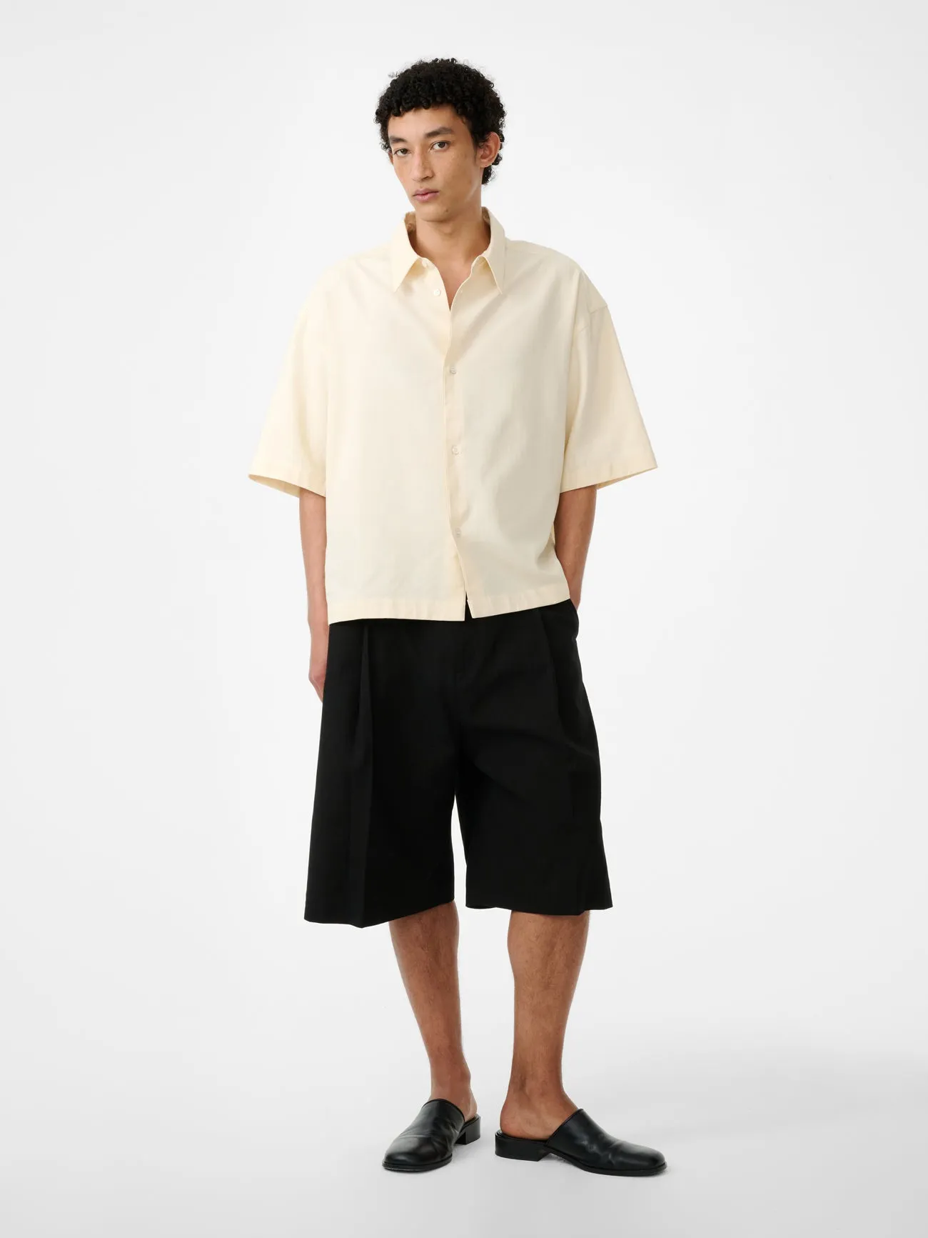 Sanko Short Sleeve Shirt in Antique White sold by Studio Nicholson product image thumbnail 3
