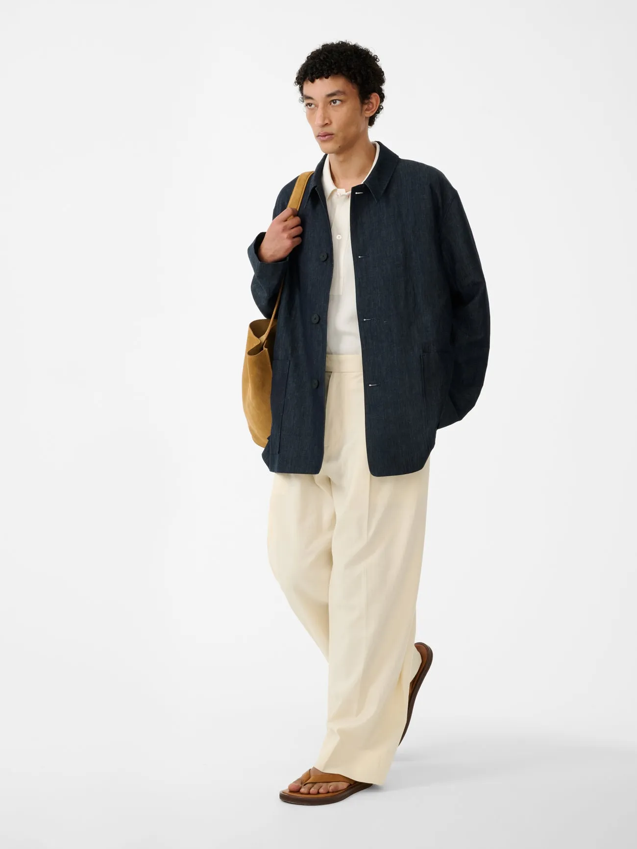 Pull Tailored Pant in Antique White sold by Studio Nicholson product image thumbnail 2