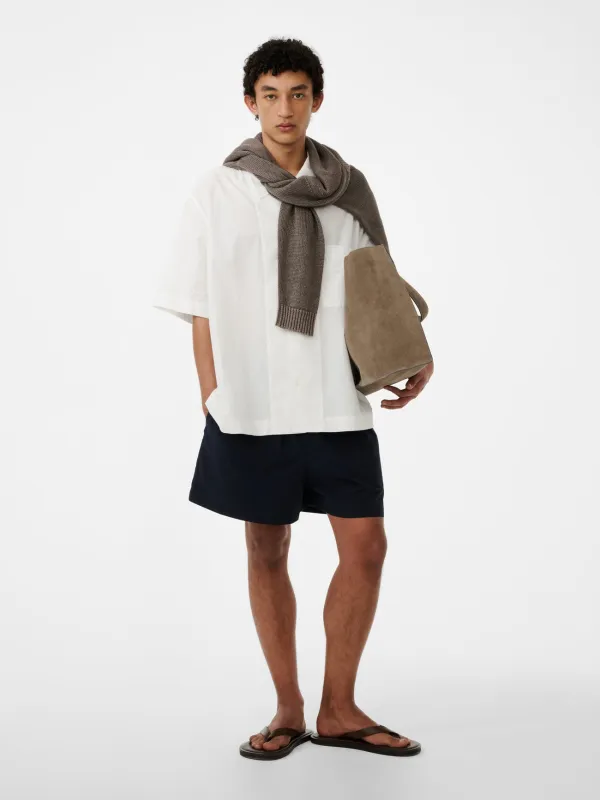 Agios Short Sleeve Shirt in Optic White made by Studio Nicholson