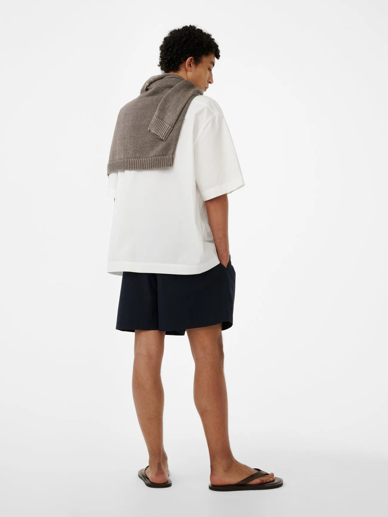 Agios Short Sleeve Shirt in Optic White sold by Studio Nicholson product image thumbnail 3