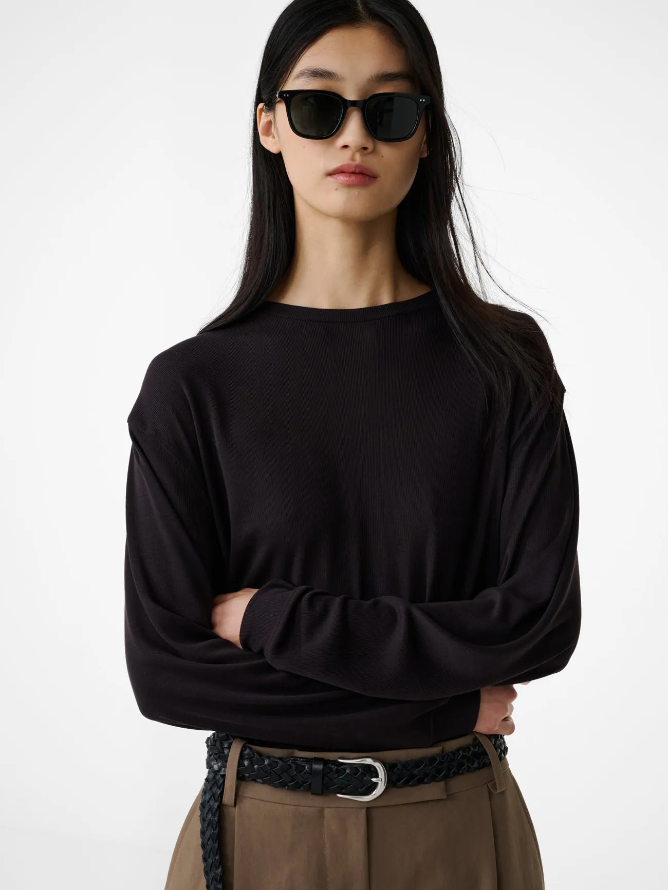 Simmons Long Sleeve Jersey in Black Grape sold by Studio Nicholson product image thumbnail 4