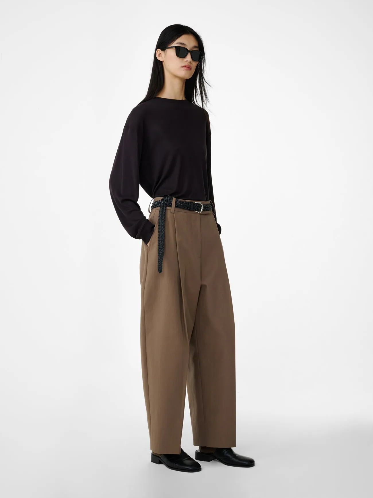 Simmons Long Sleeve Jersey in Black Grape sold by Studio Nicholson product image thumbnail 2