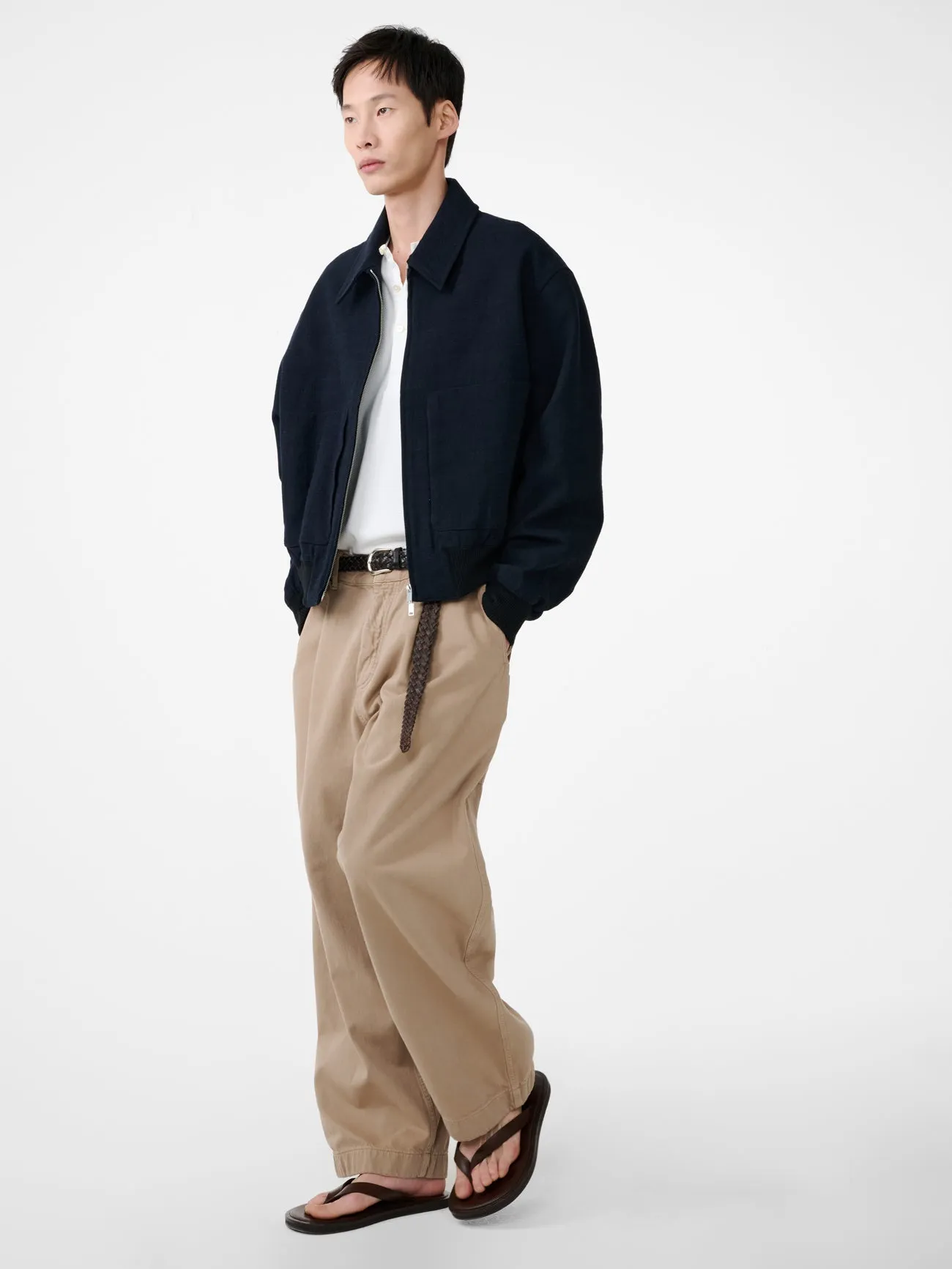 Bridges Wide Leg Denim Pant in Parcel sold by Studio Nicholson product image thumbnail 3